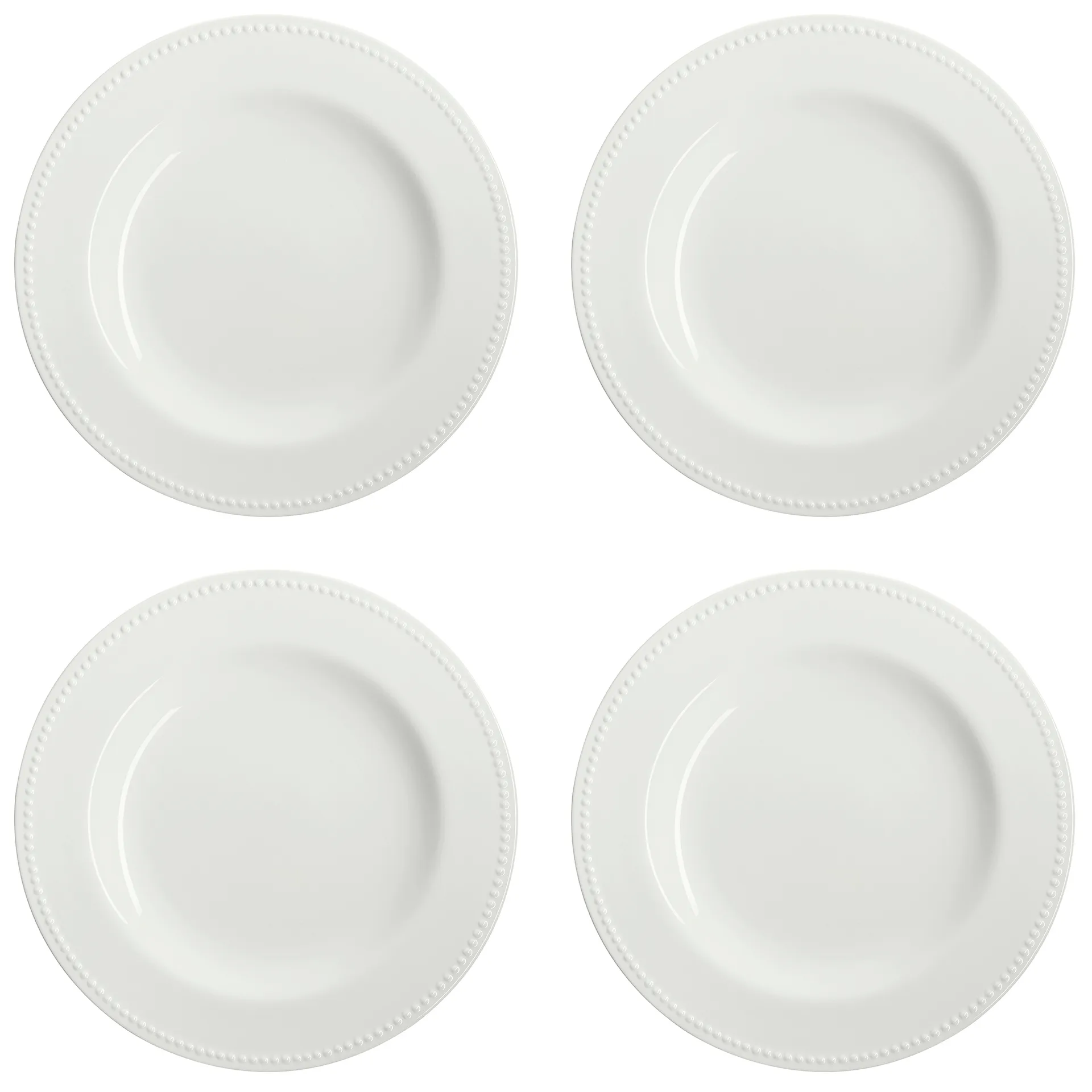 Scandi Living Dots tallrik 28 cm 4-pack Cremevit