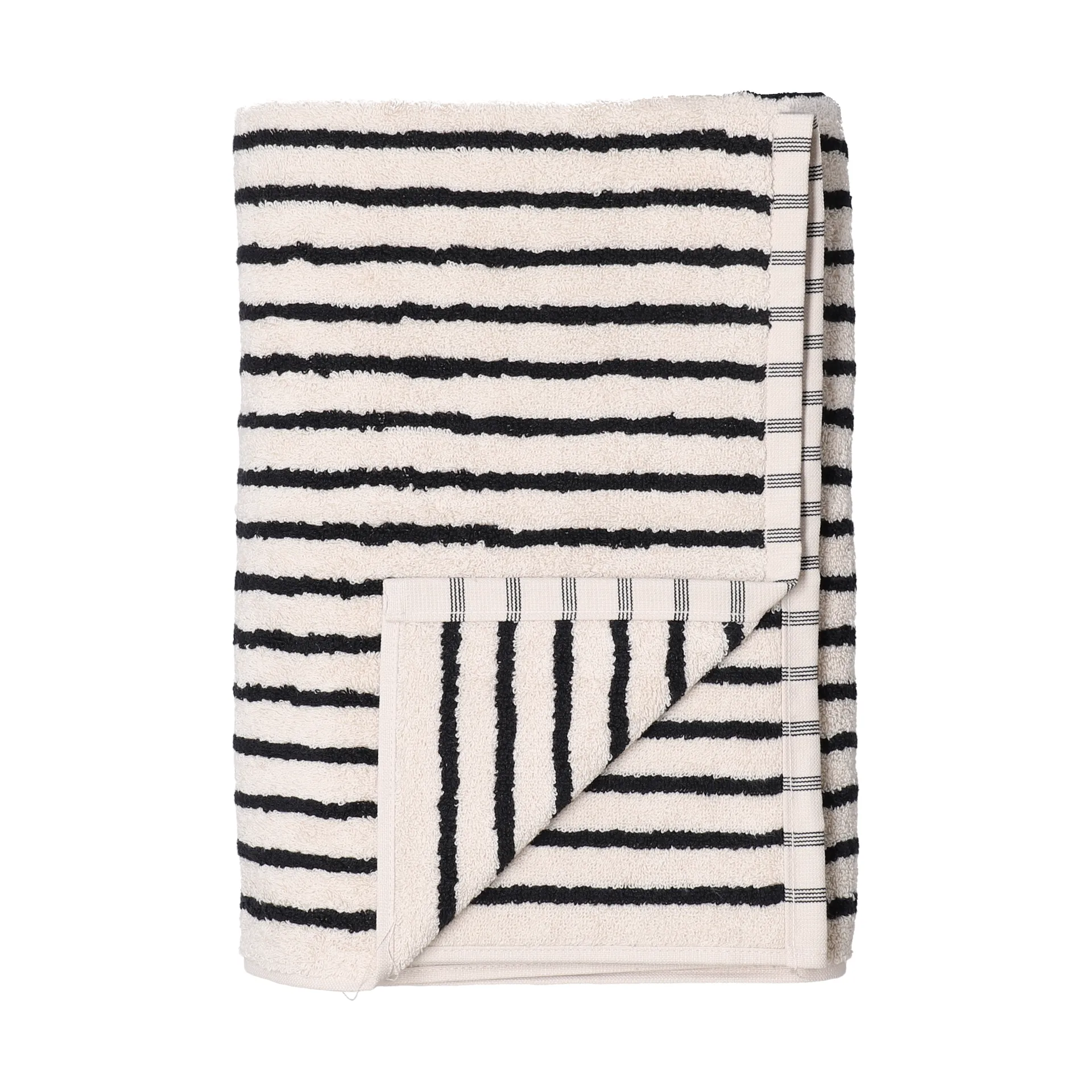 Scandi Living Drap de bain Drift cm Blanc-noir
