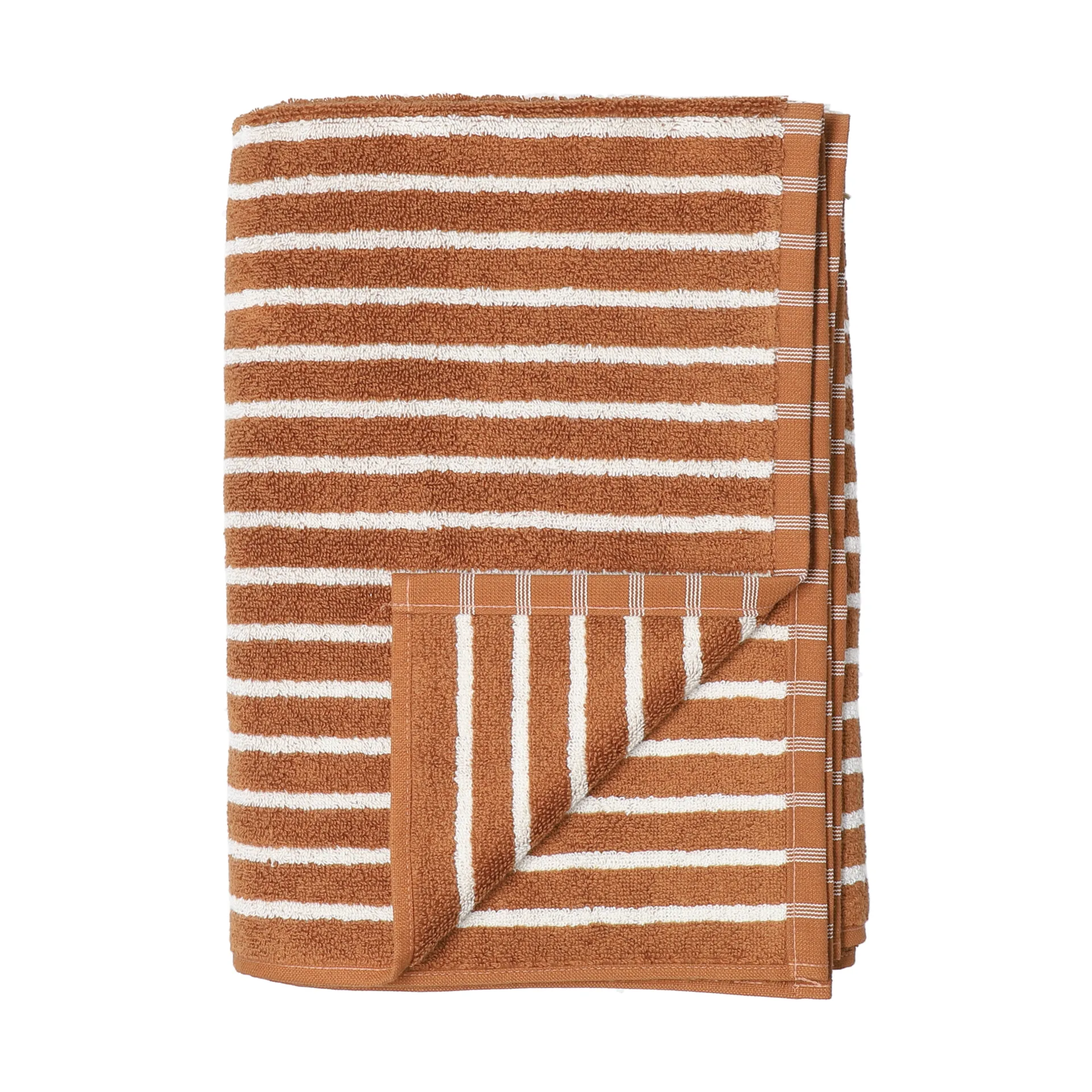 Scandi Living Drap de bain Drift cm Brun-blanc