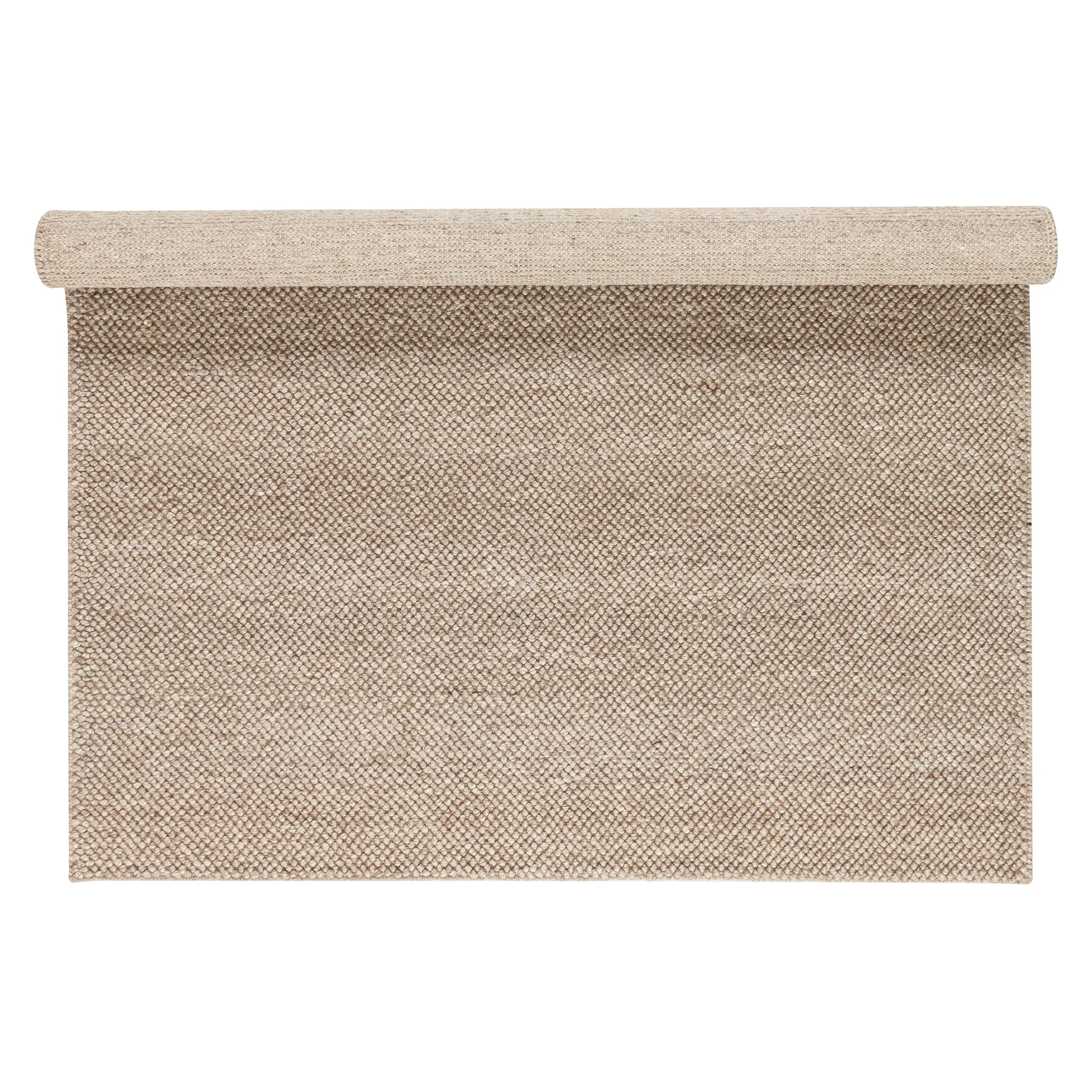 Scandi Living Flock uldtæppe beige 200x300 cm
