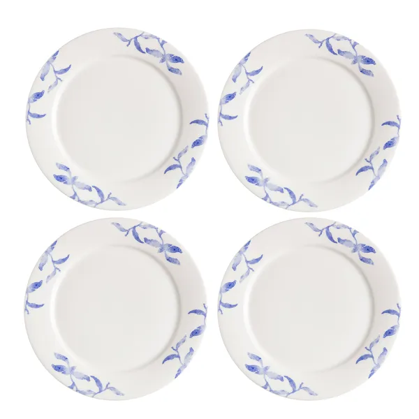 Havspil assiett 21 cm 4-pack, blå