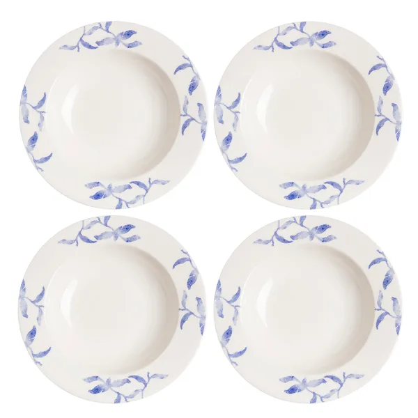 Havspil djup tallrik 23 cm 4-pack, blå