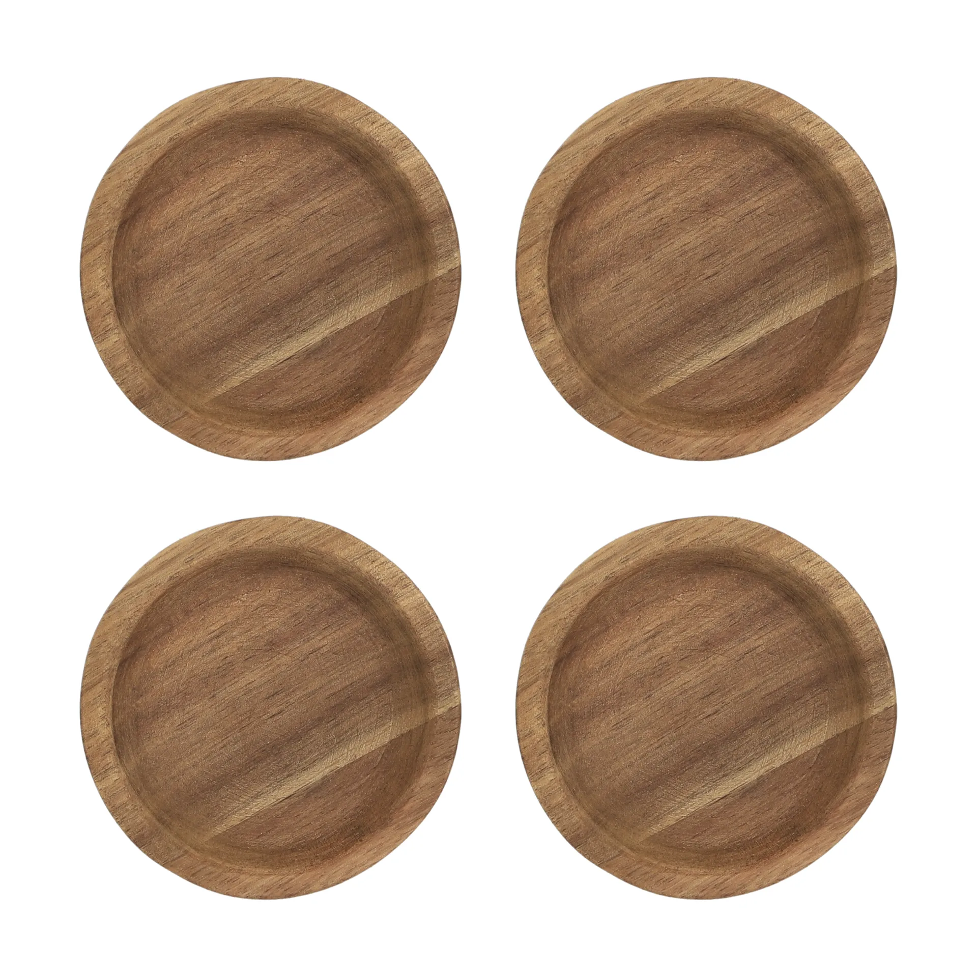 Scandi Living Hollow glasunderlag Ø9 cm 4-pak Acacia
