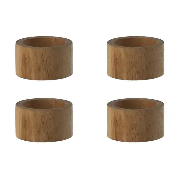Hollow servettring Ø5 cm 4-pack, Akacia
