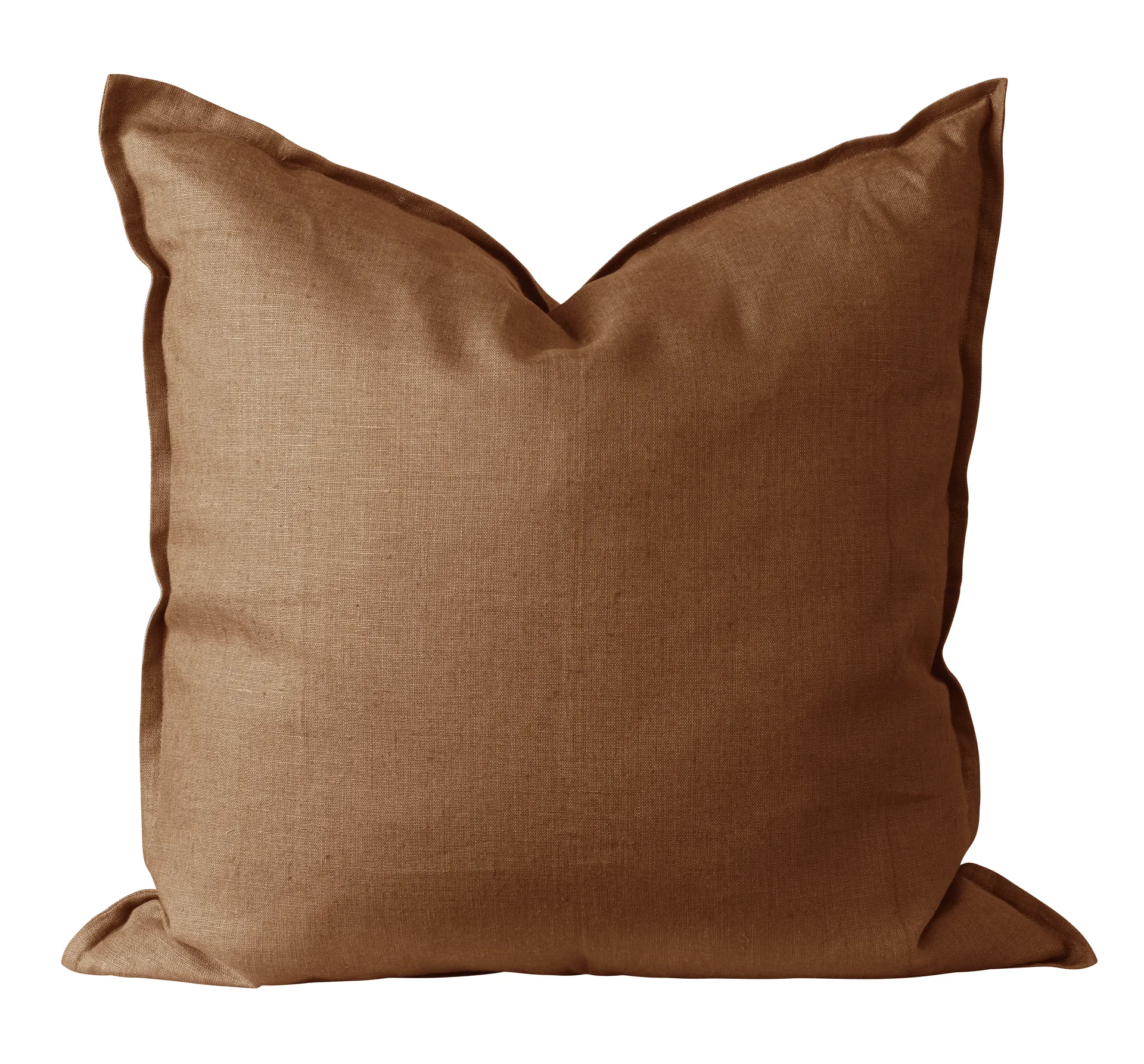 Scandi Living Housse de coussin en lin Calm cm Almond Brown