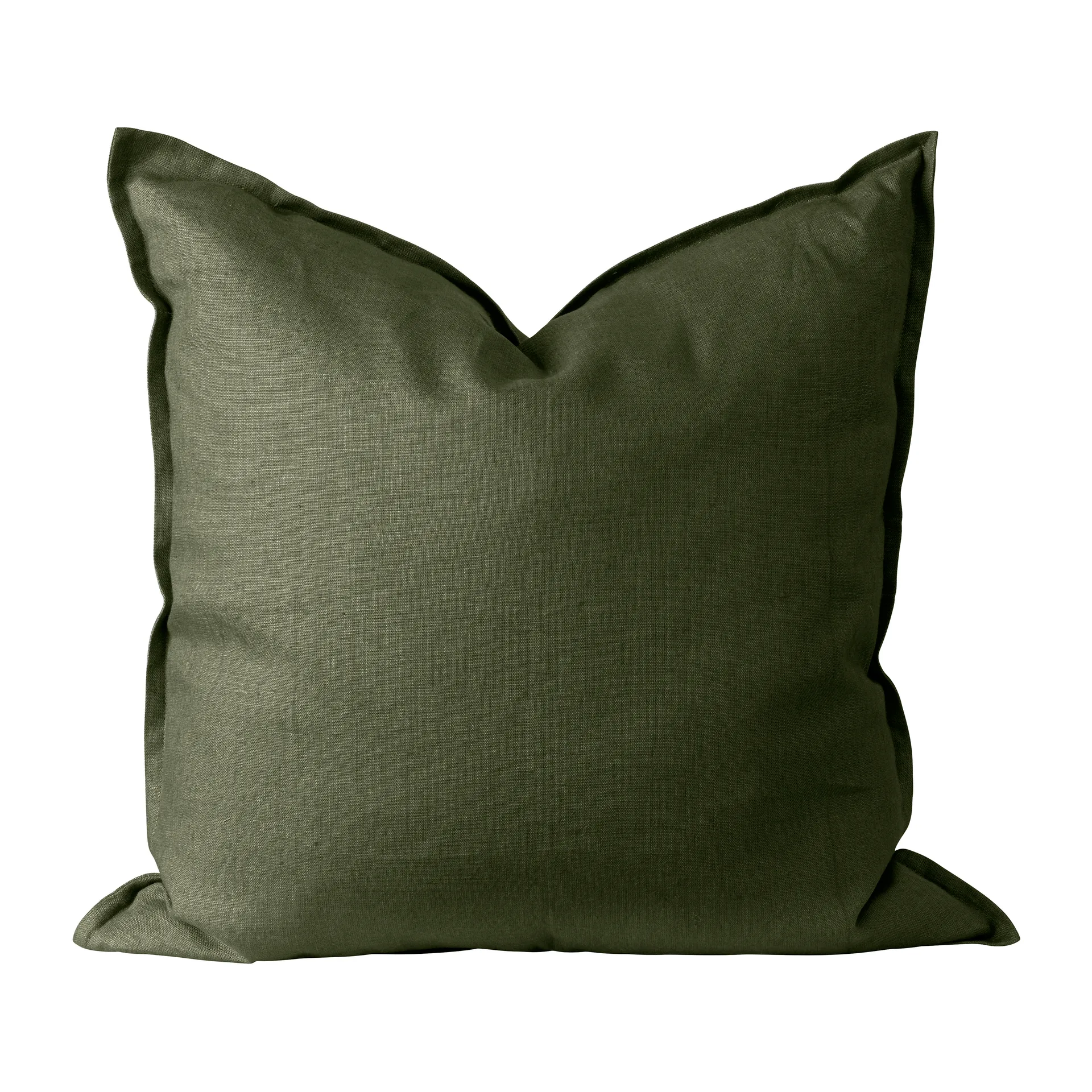 Scandi Living Housse de coussin en lin Calm cm Forest Green