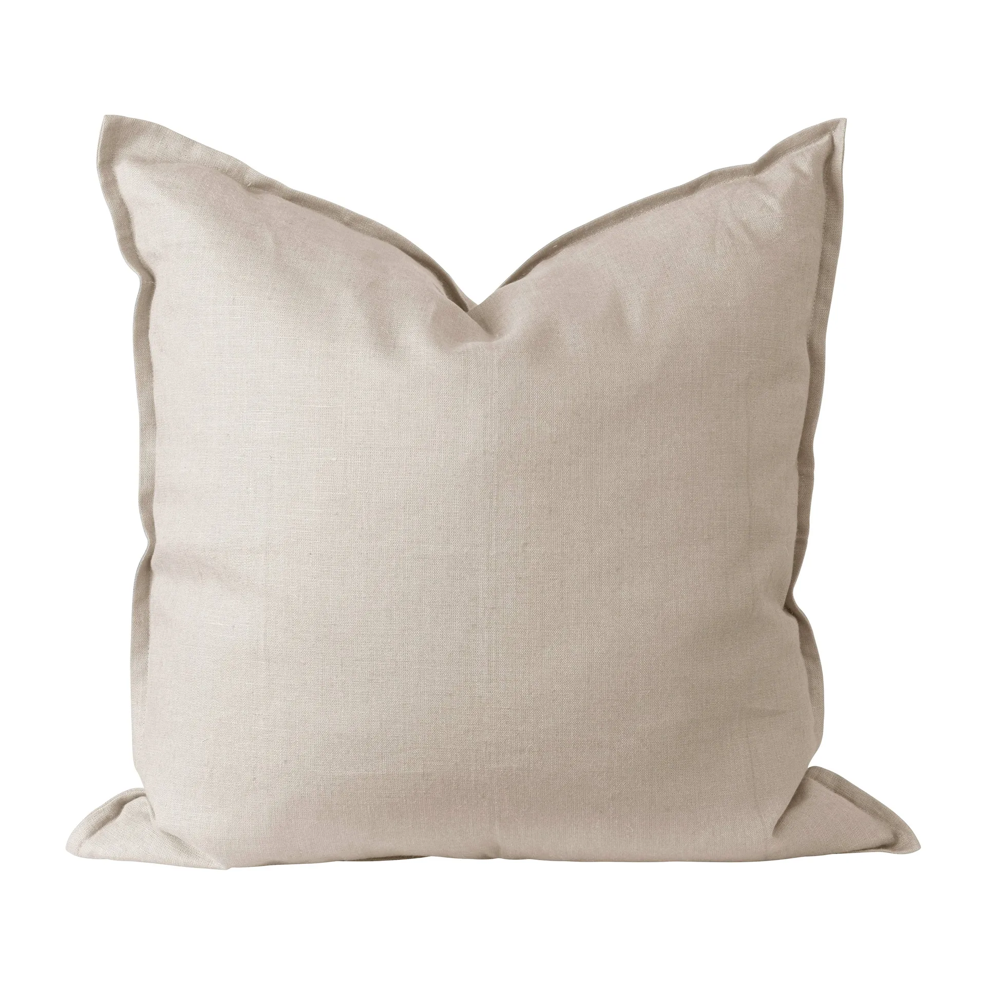 Scandi Living Housse de coussin en lin Calm cm Greige