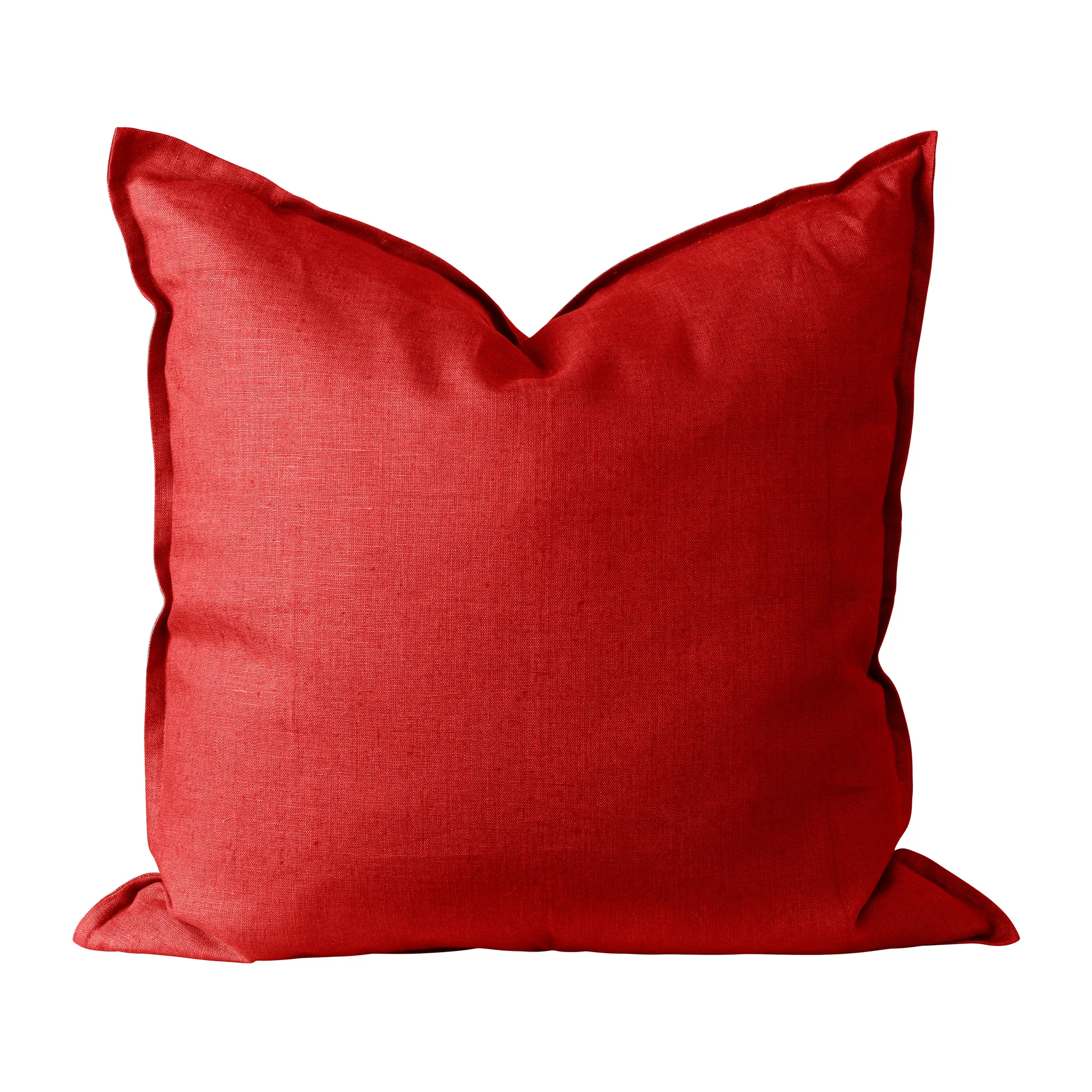 Scandi Living Housse de coussin en lin Calm cm Red