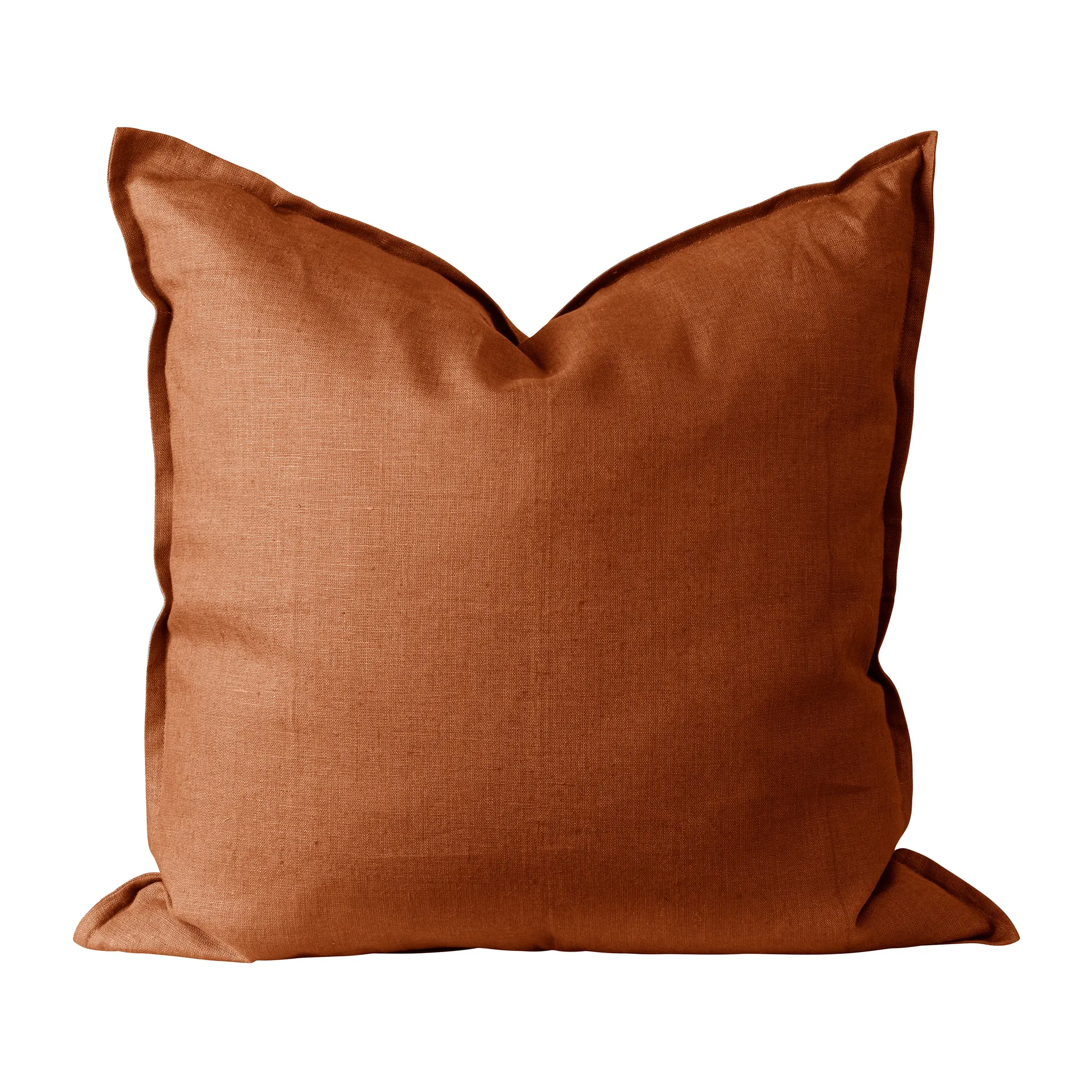 Scandi Living Housse de coussin en lin Calm cm Rust