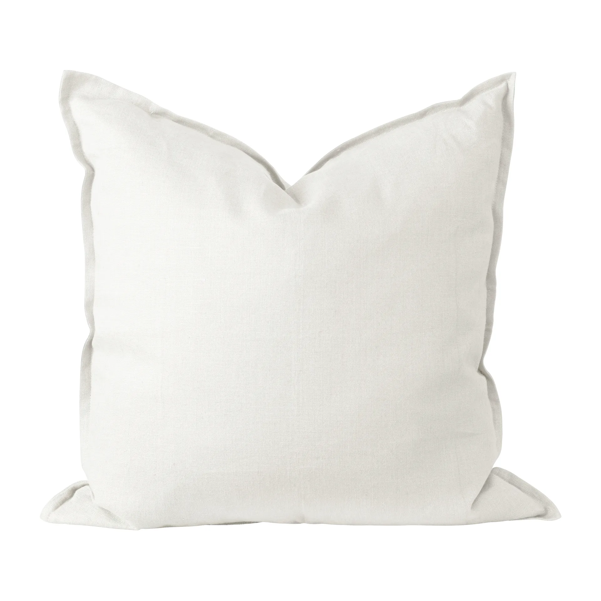 Scandi Living Housse de coussin en lin Calm cm White