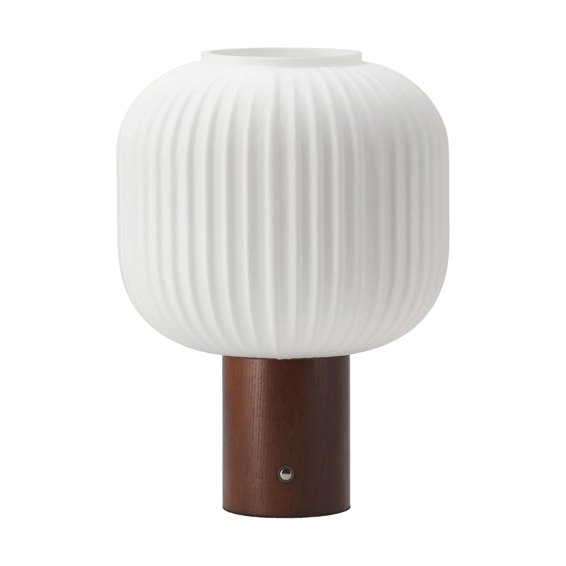 Scandi Living Lampe de table portable Fair Verre dépoli – frêne teinté foncé