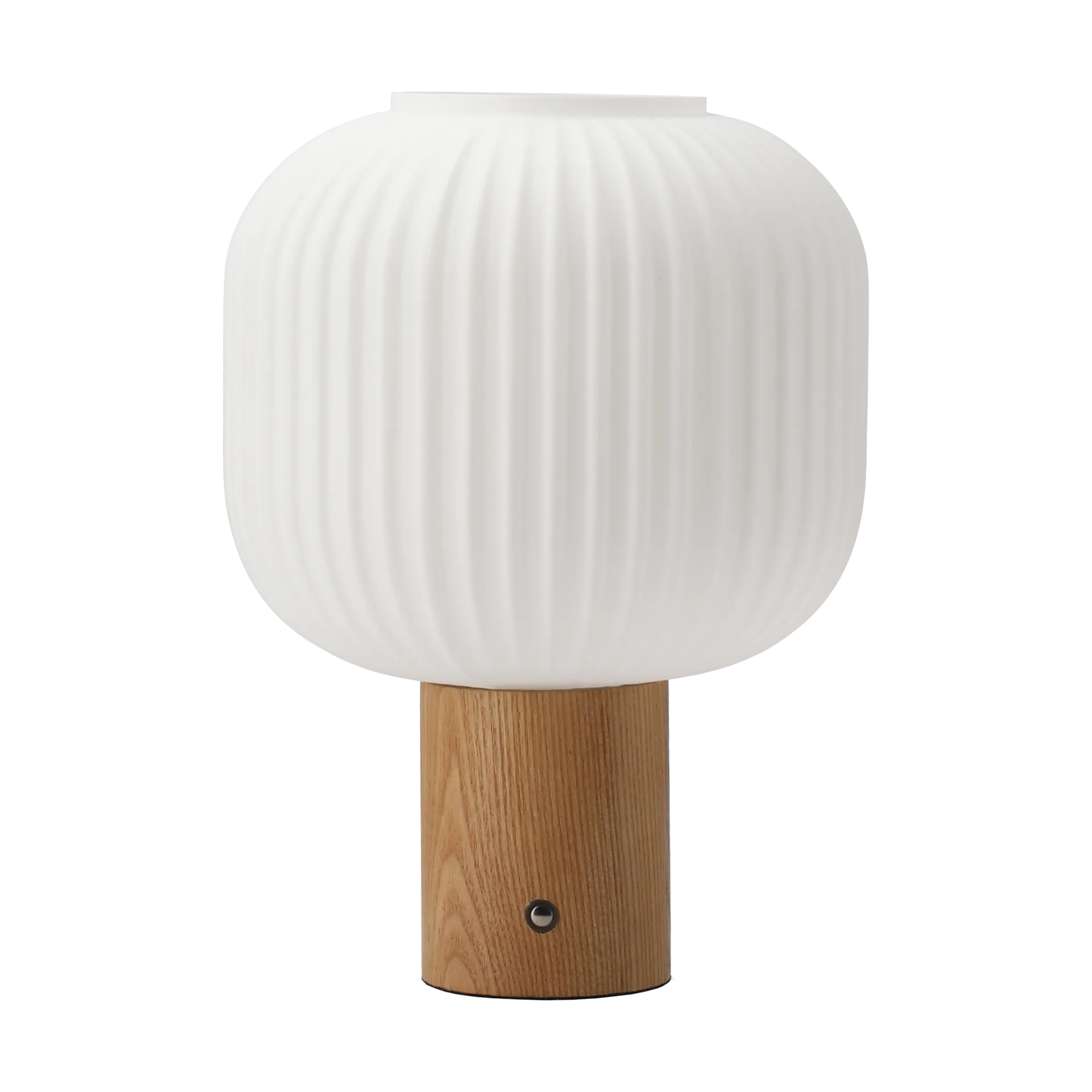 Scandi Living Lampe de table portable Fair Verre dépoli – frêne