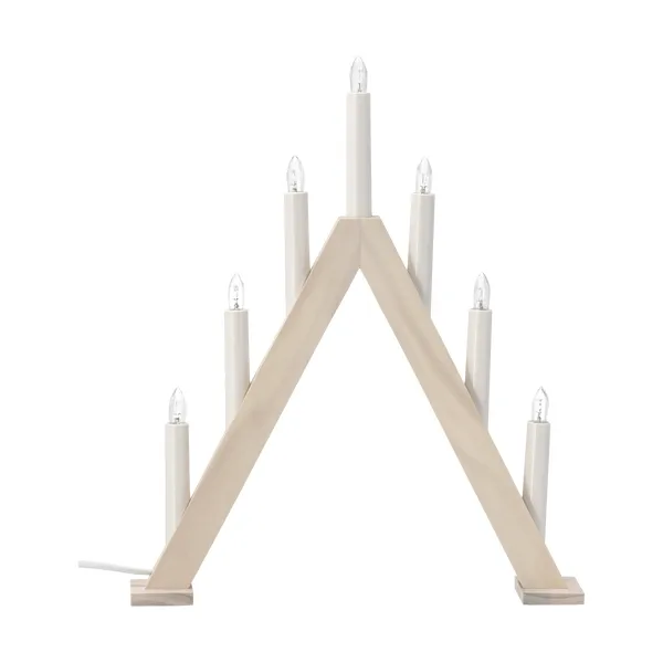 Nord adventsljusstake 40 cm, Vitlaserad