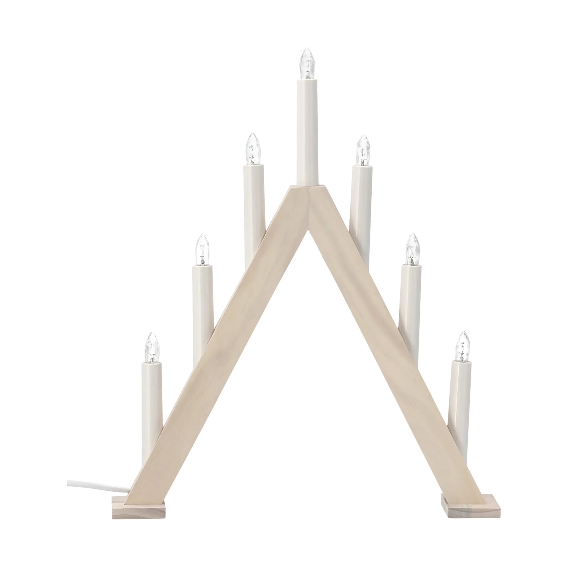 Scandi Living Nord adventstage 40 cm Hvidglaseret