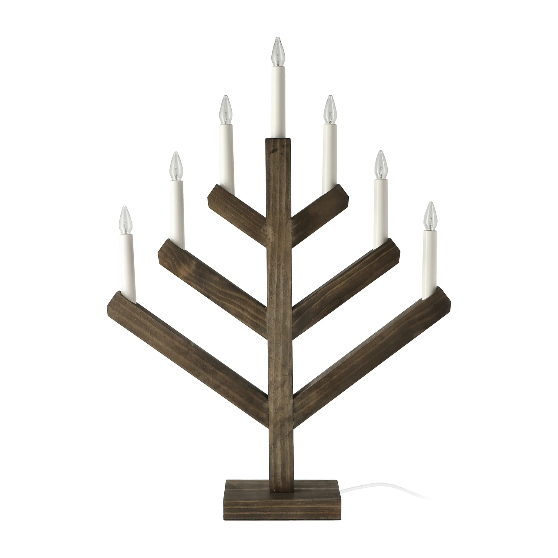 Scandi Living Pine adventslysestage 62 cm Mørkbejdset