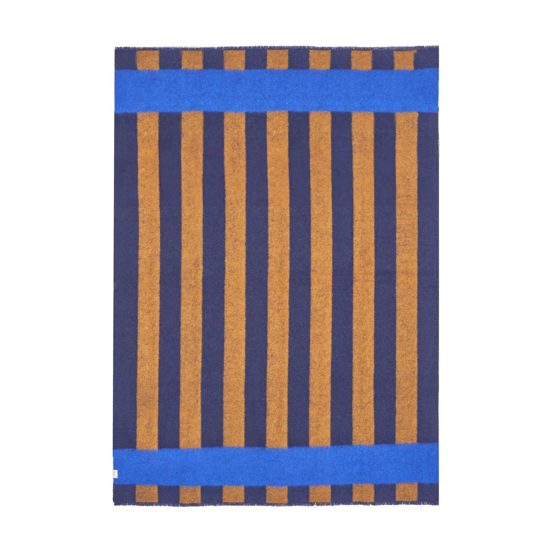 Scandi Living Plaid en laine Aisles cm Bleu