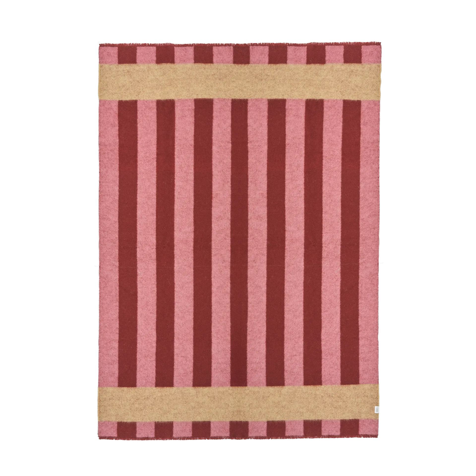 Scandi Living Plaid en laine Aisles cm Rouge