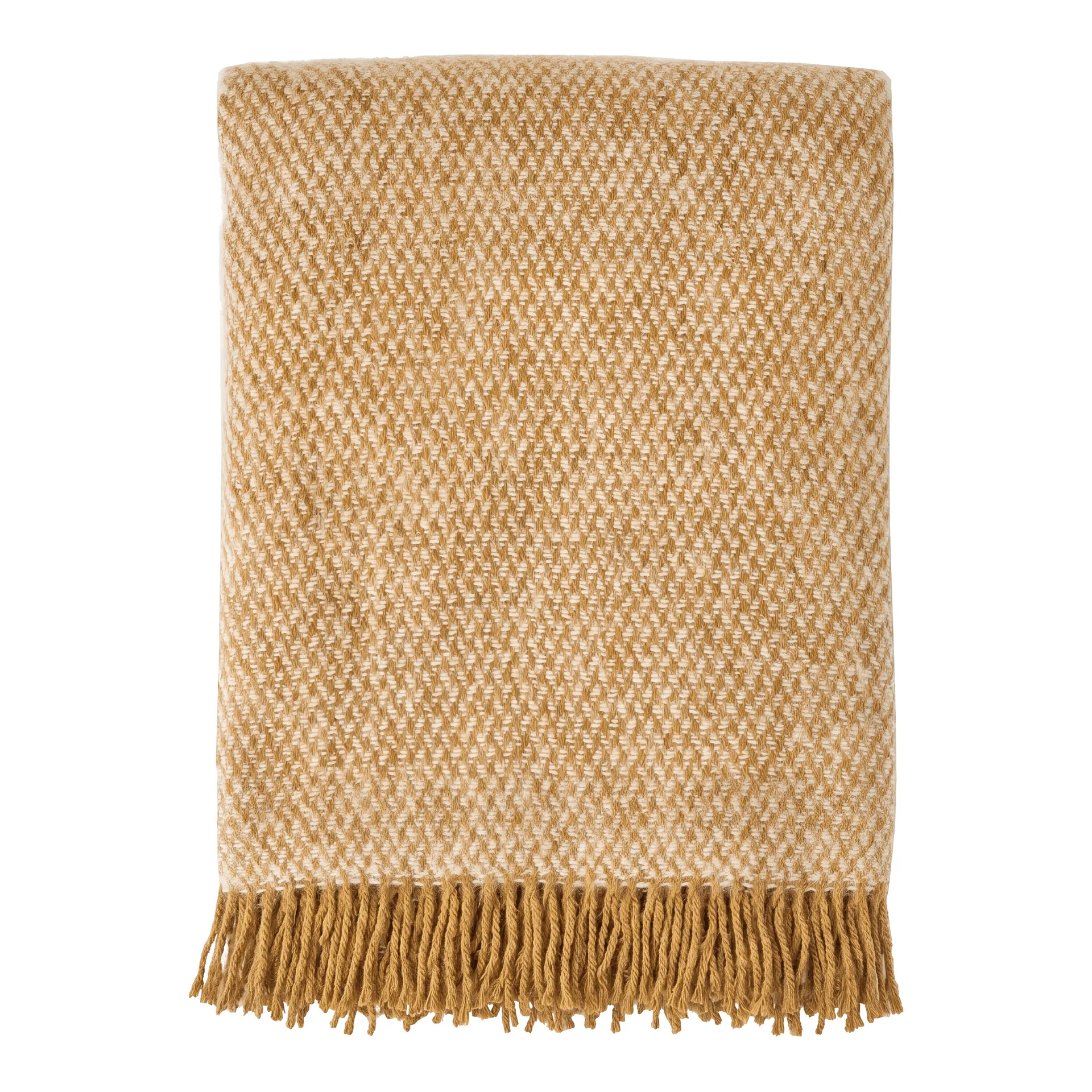 Scandi Living Plaid en laine Sandstone cm Mustard