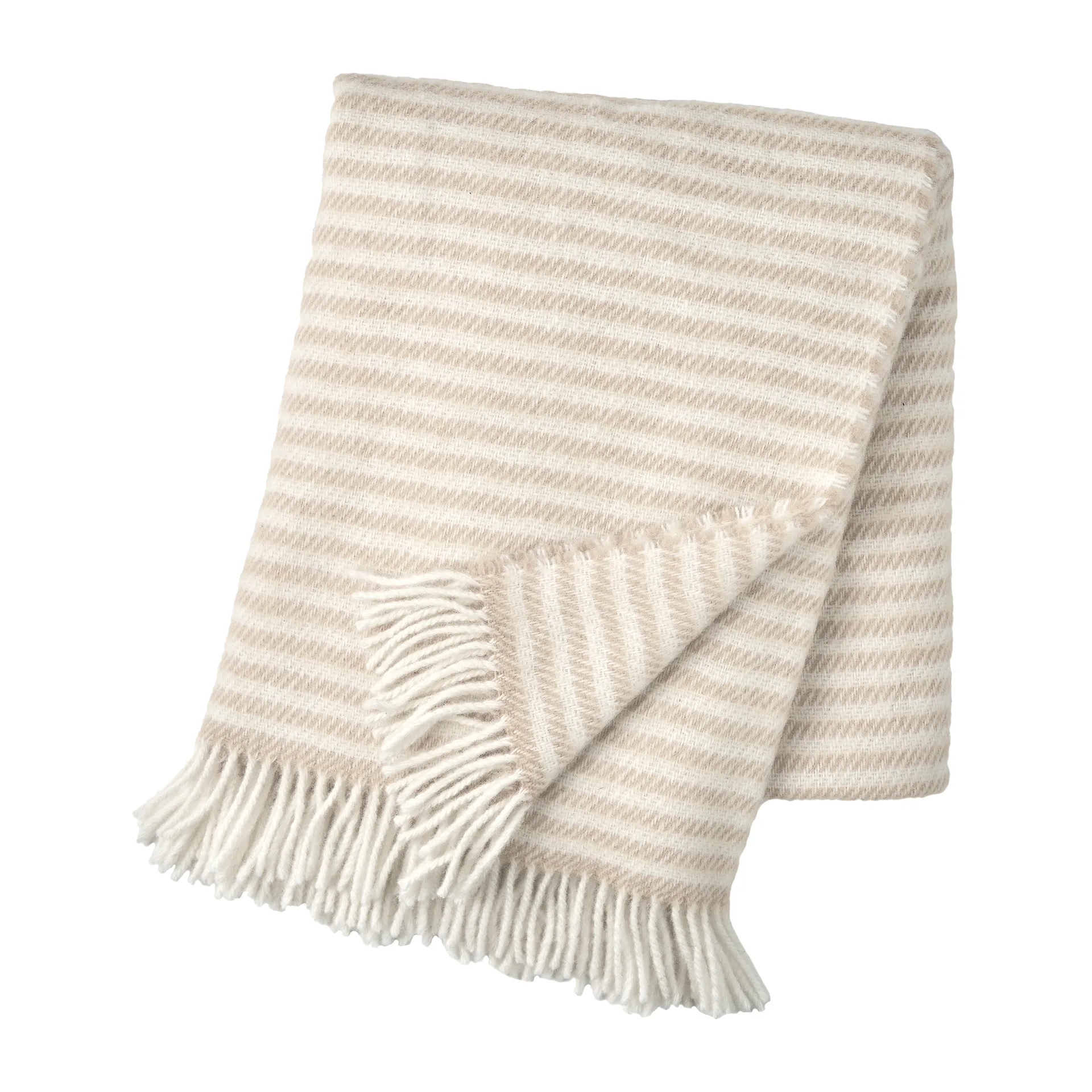 Scandi Living Plaid en laine Tidal cm Beige