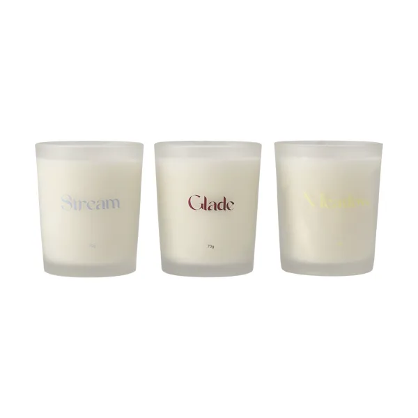 Presentförpackning doftljus 70g 3-pack, Stream/Glade/Meadow