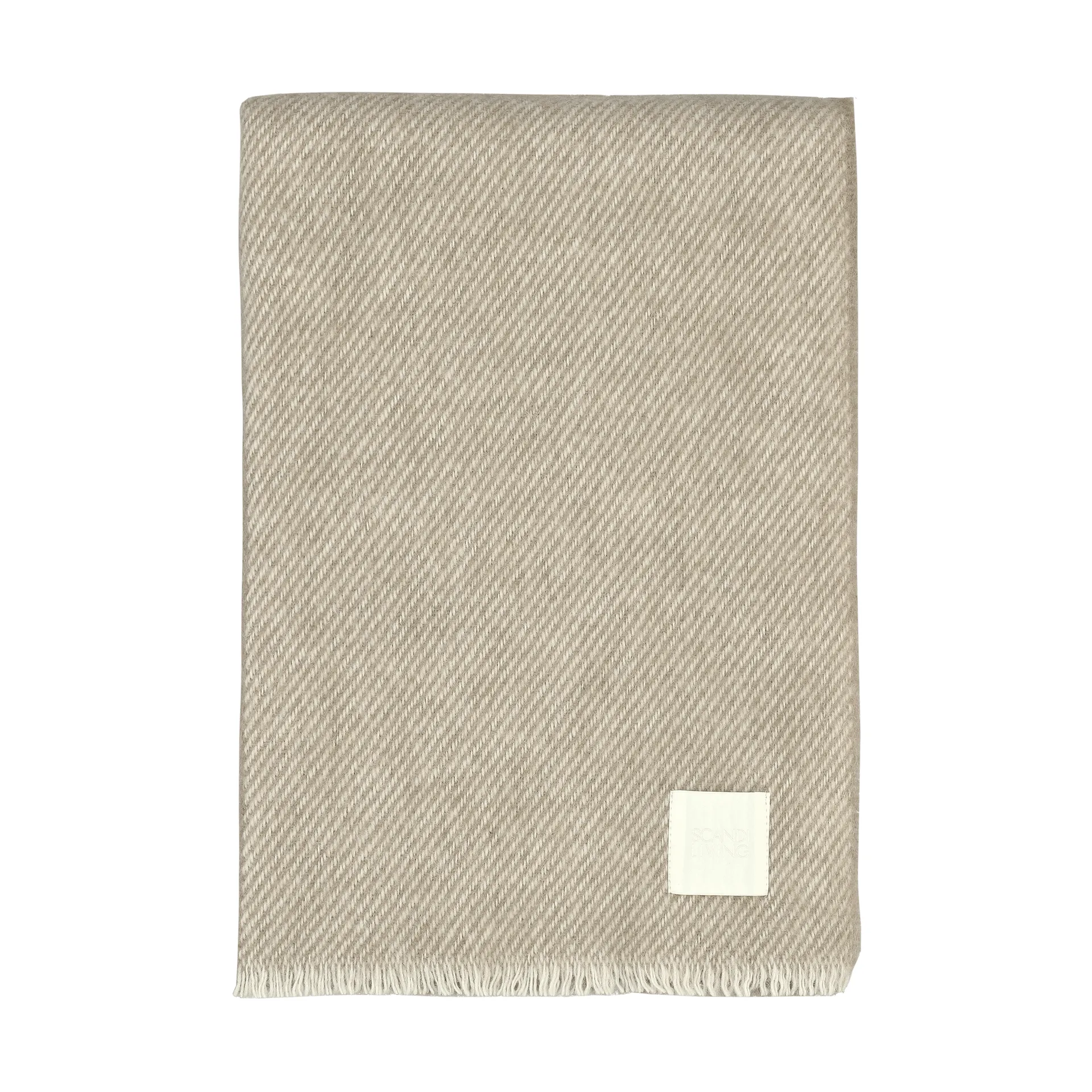 Scandi Living Row plaid en laine rayé Beige, cm