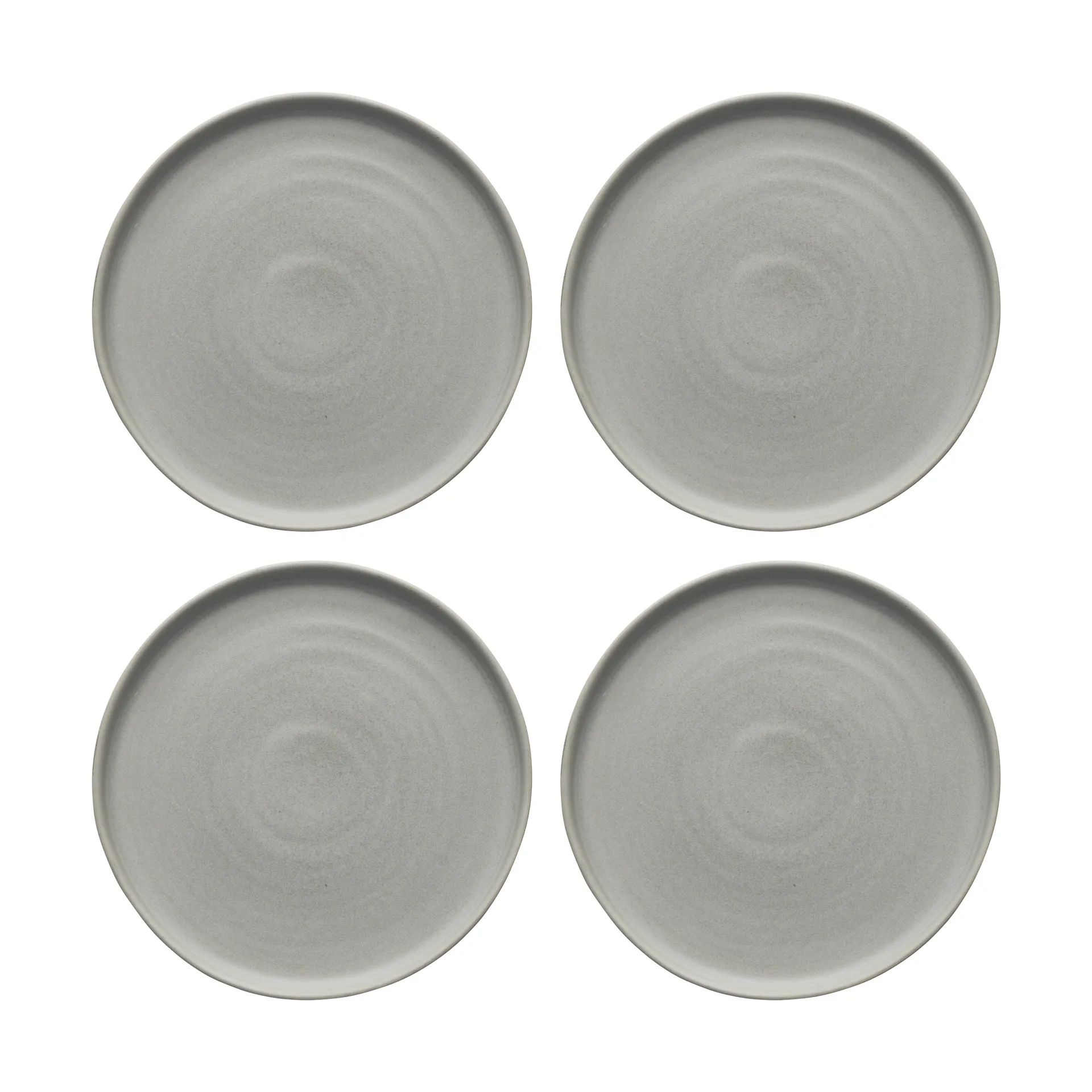 Scandi Living Sandsbro assiett ljusgr&aring;, &Oslash;20 cm, 4-pack