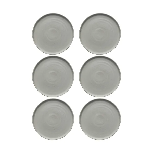 Sandsbro assiett ljusgrå, Ø20 cm, 6-pack