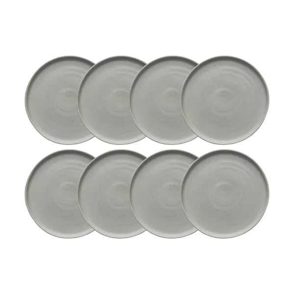 Sandsbro assiett ljusgrå, Ø20 cm, 8-pack