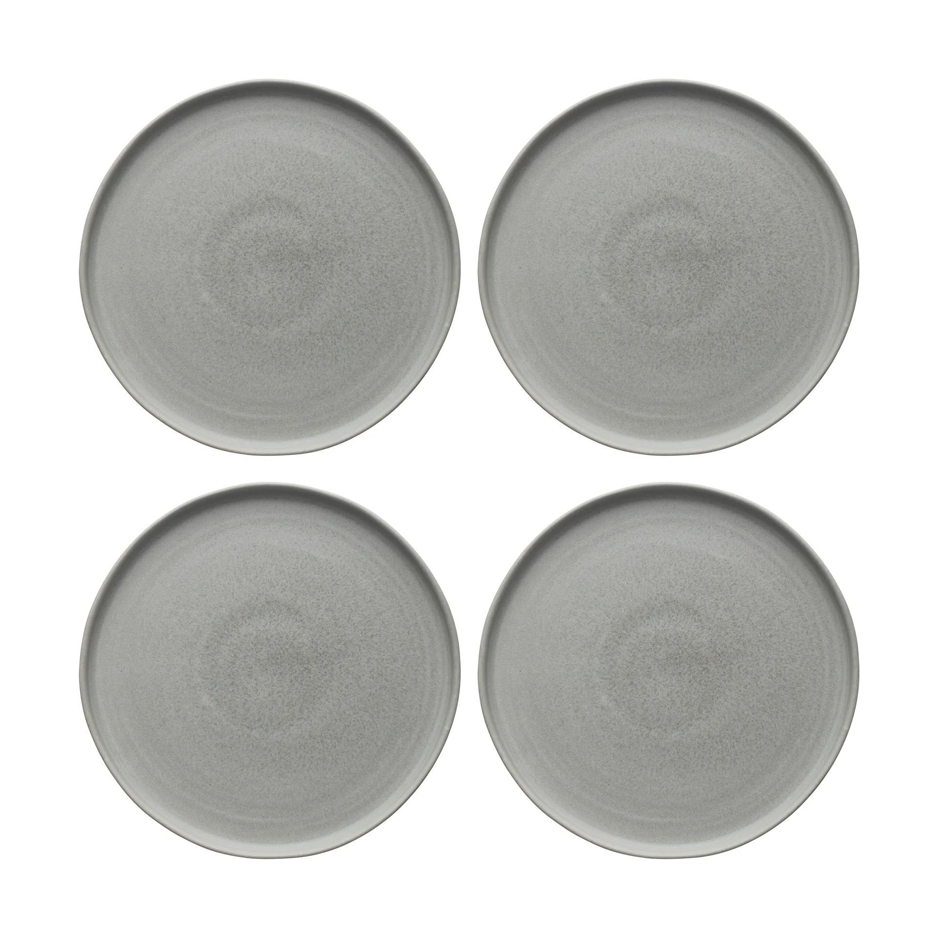Scandi Living Sandsbro mattallrik ljusgr&aring;, &Oslash;26 cm, 4-pack