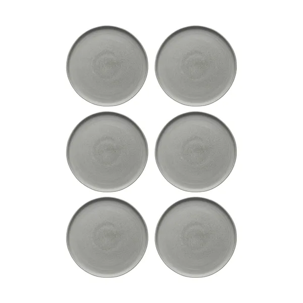 Sandsbro mattallrik ljusgrå, Ø26 cm, 6-pack