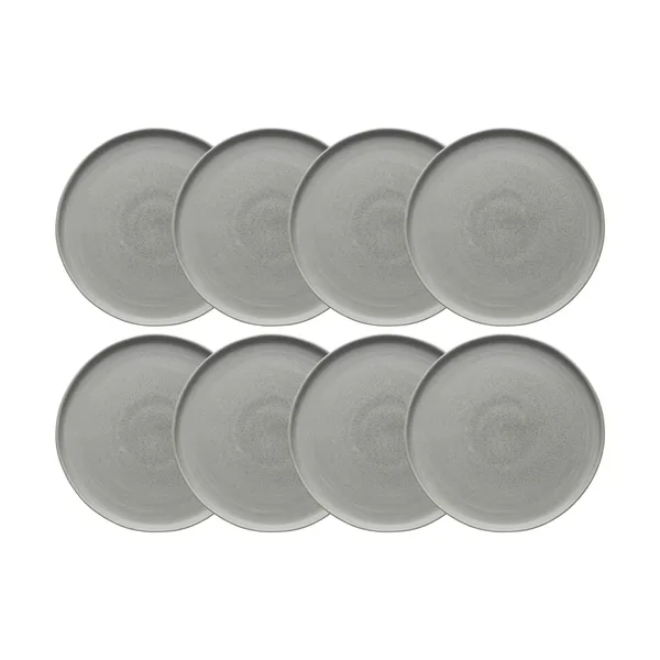 Sandsbro mattallrik ljusgrå, Ø26 cm, 8-pack
