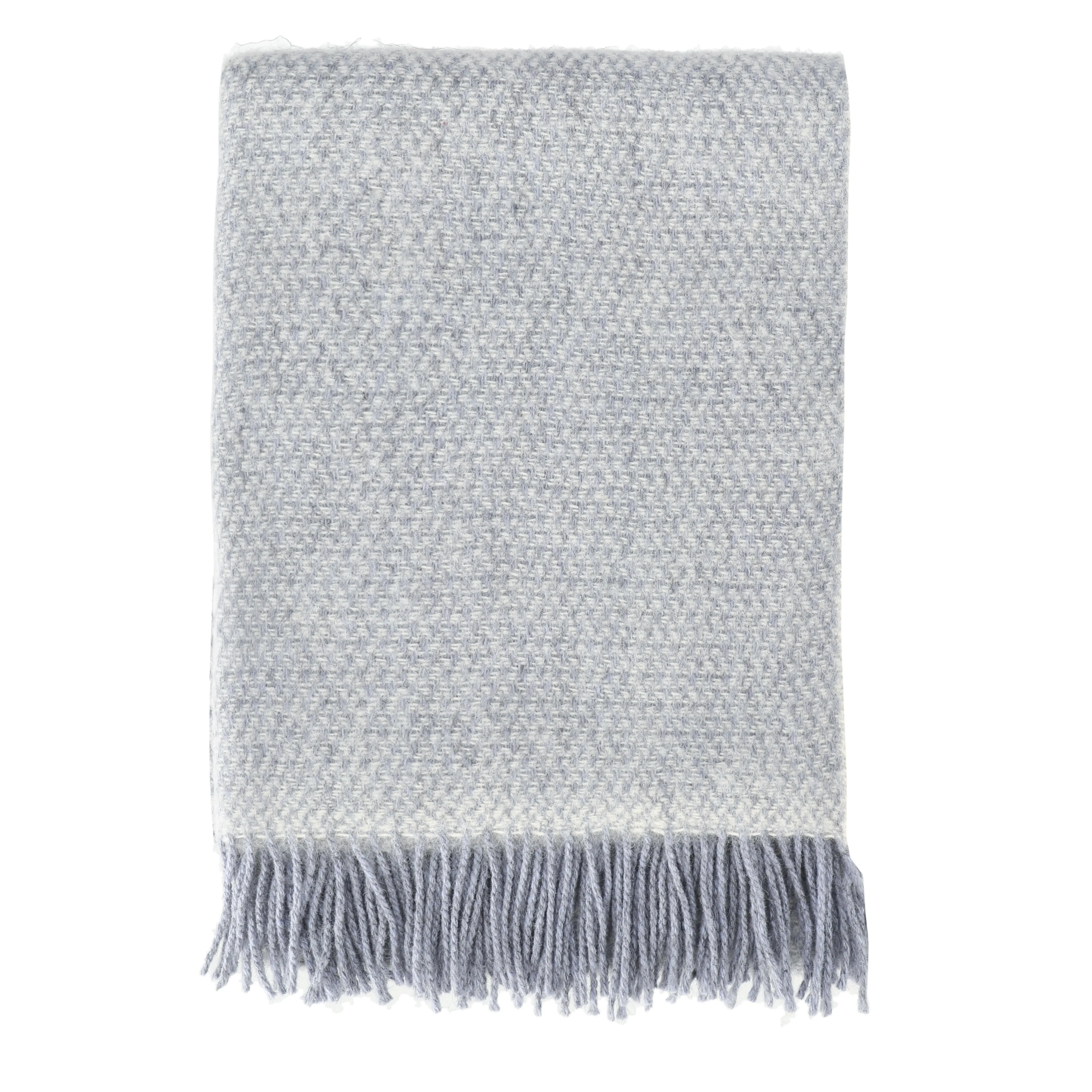 Scandi Living Sandstone Wolldecke, taubenblau