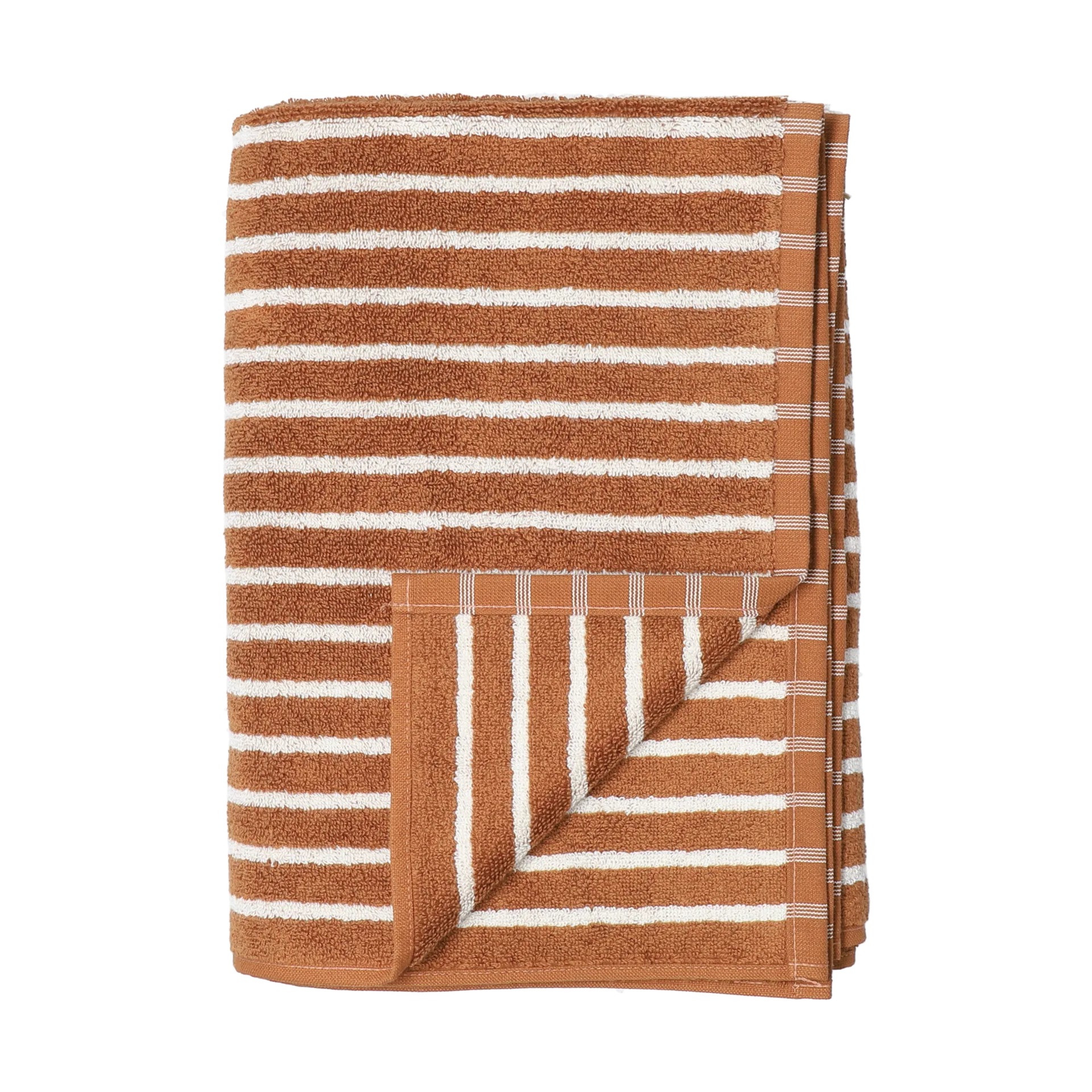 Scandi Living Serviette de bain Drift cm Brun-blanc