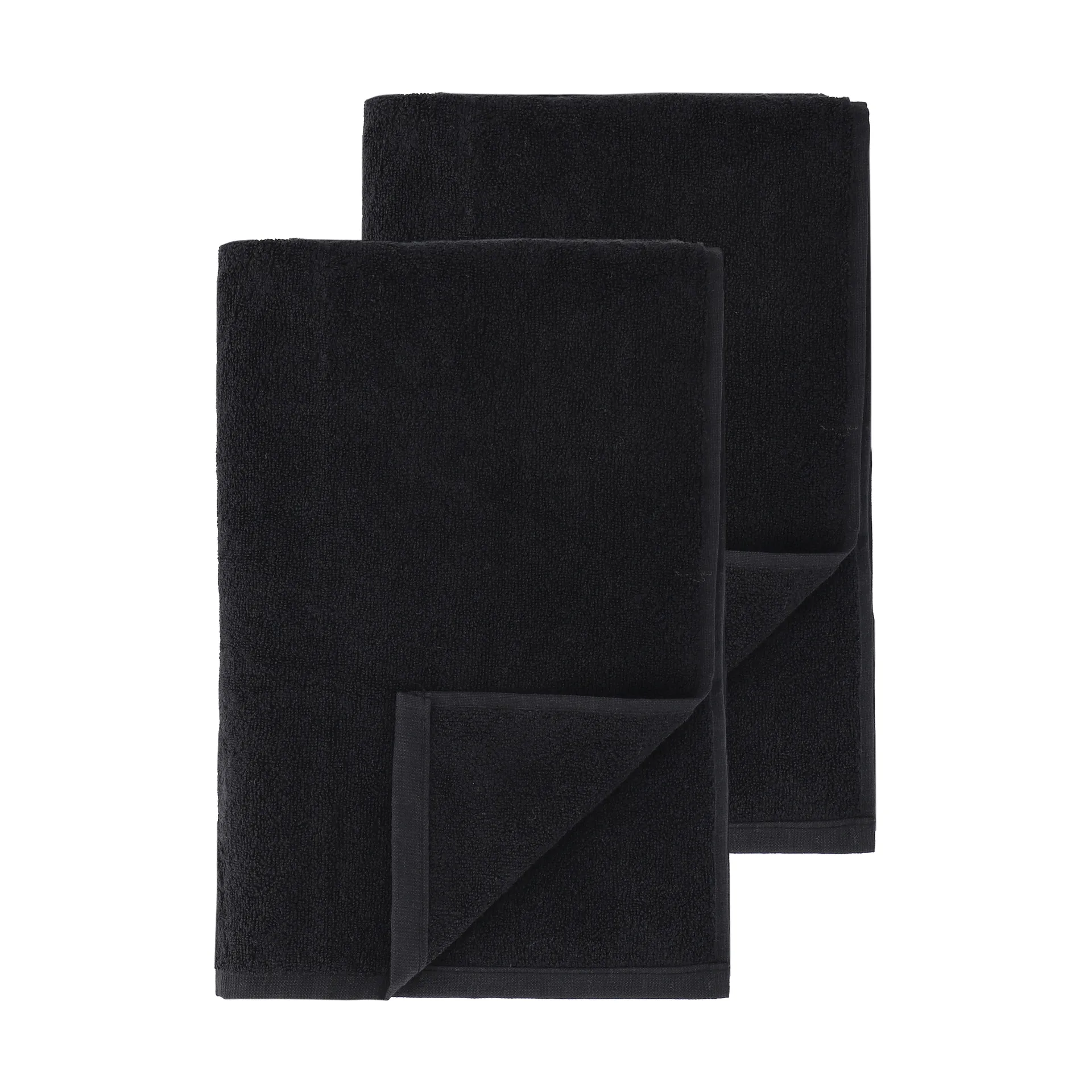 Scandi Living Serviettes de bain Drift cm lot de 2 Noir