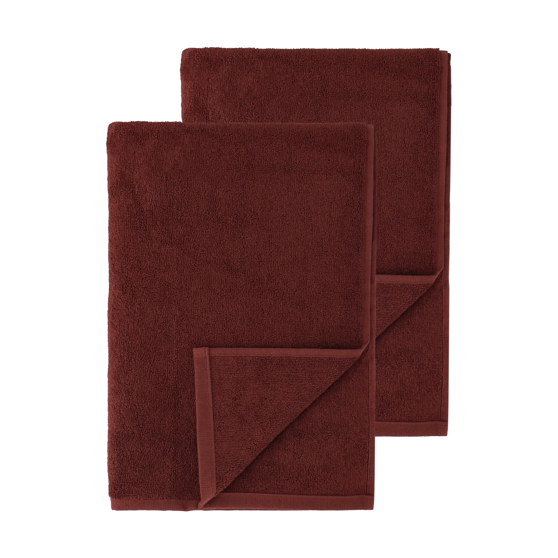 Scandi Living Serviettes de bain Drift cm lot de 2 Rouge