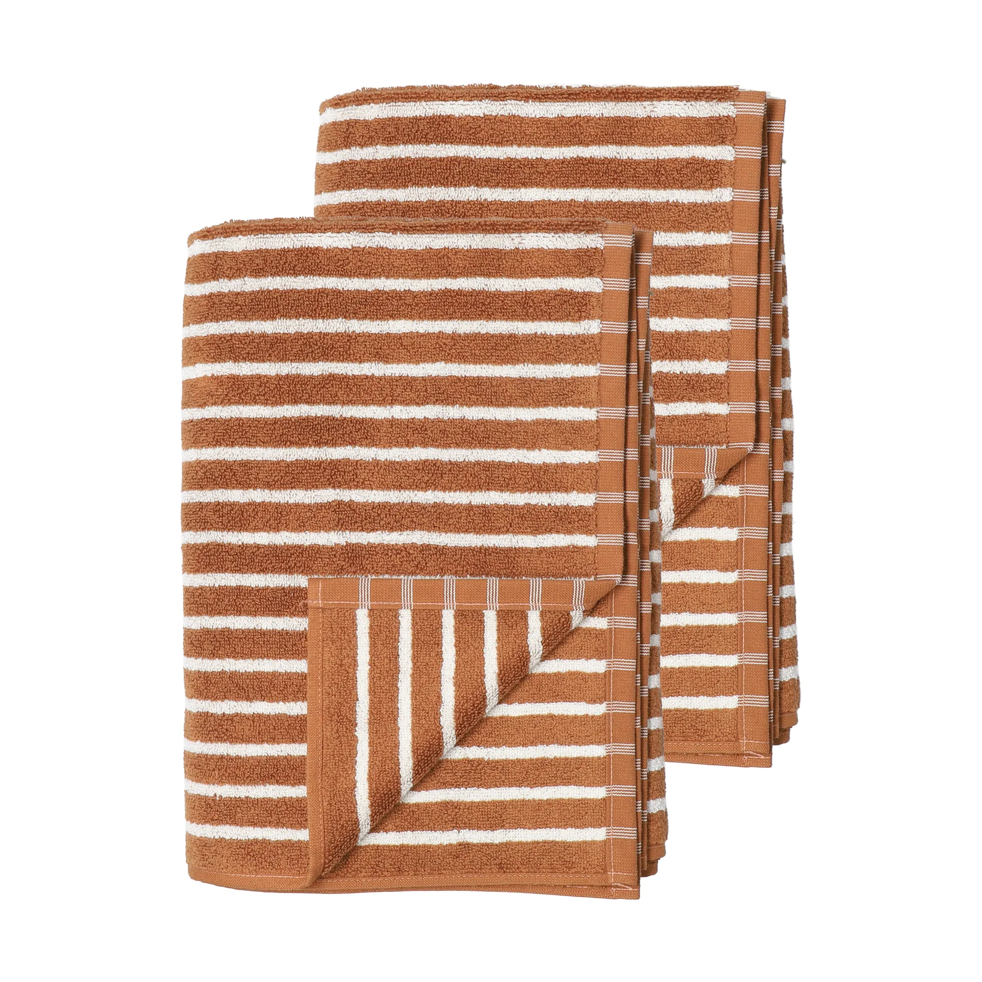 Scandi Living Serviettes de bain Drift cm lot de Drift cm lot de 2 Brun-blanc