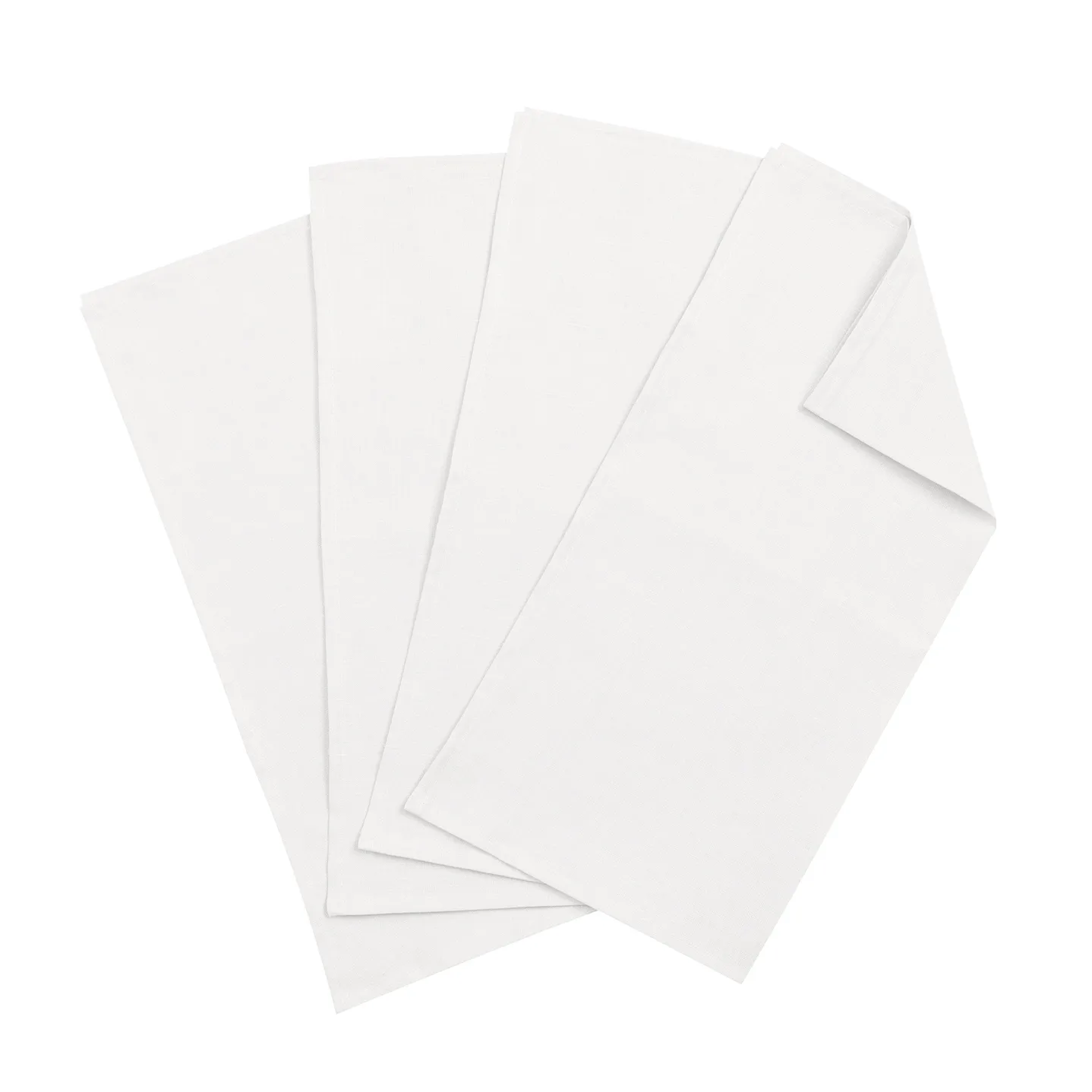 Scandi Living Serviettes de table Clean cm lot de 4 blanc