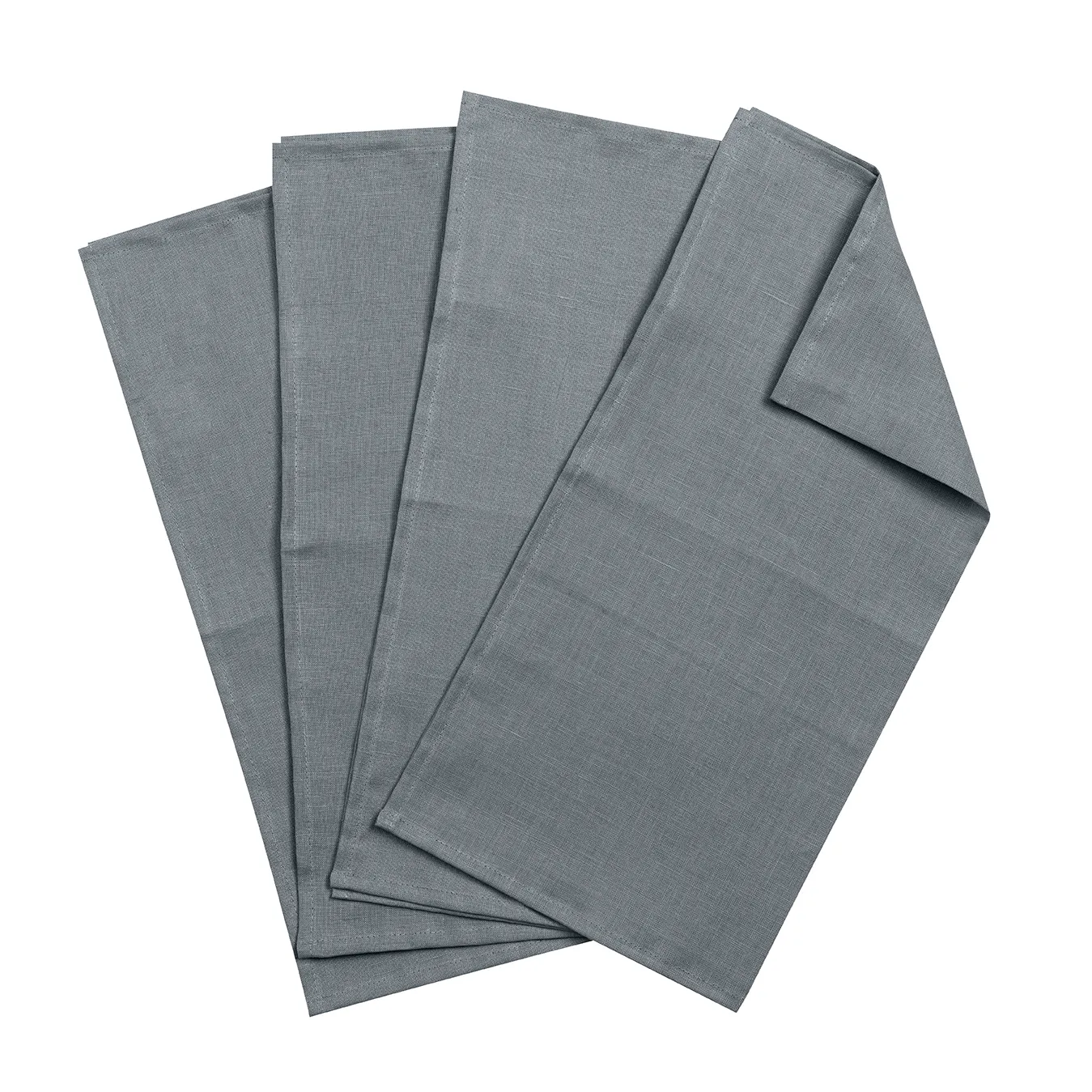 Scandi Living Serviettes de table Clean cm lot de 4 bleu fumé