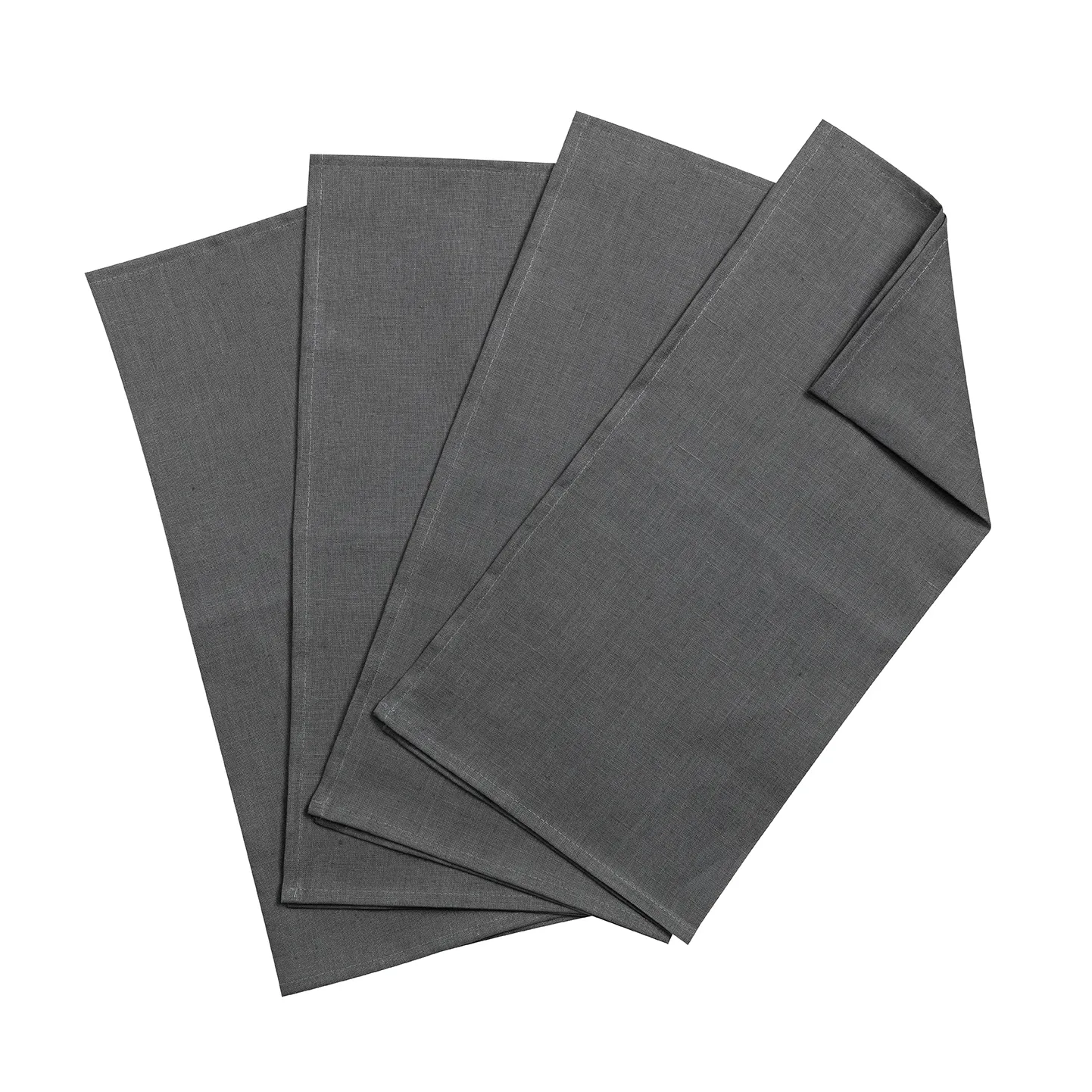Scandi Living Serviettes de table Clean cm lot de 4 charbon de bois