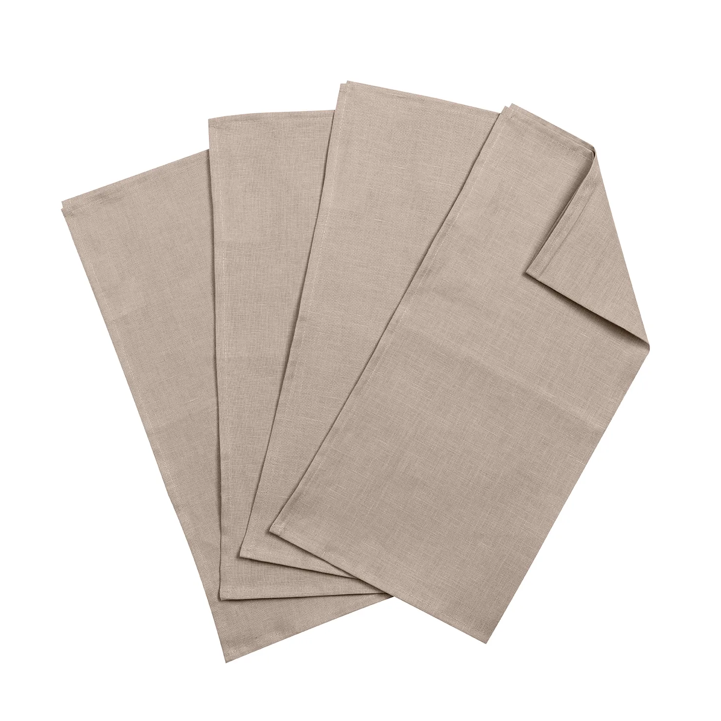 Scandi Living Serviettes de table Clean cm lot de 4 sable