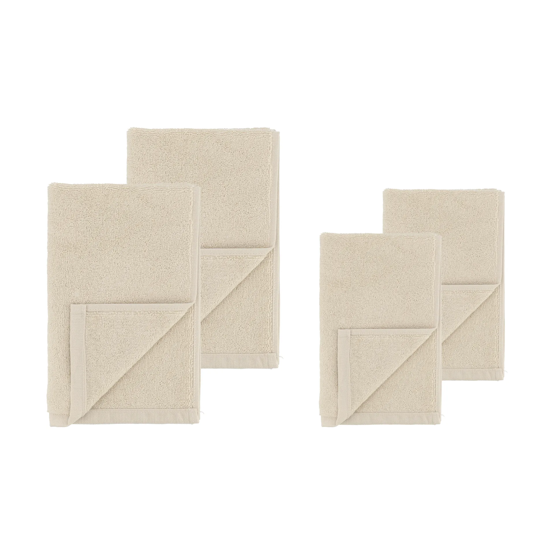 Scandi Living Set de serviettes Drift 4 pièces Blanc