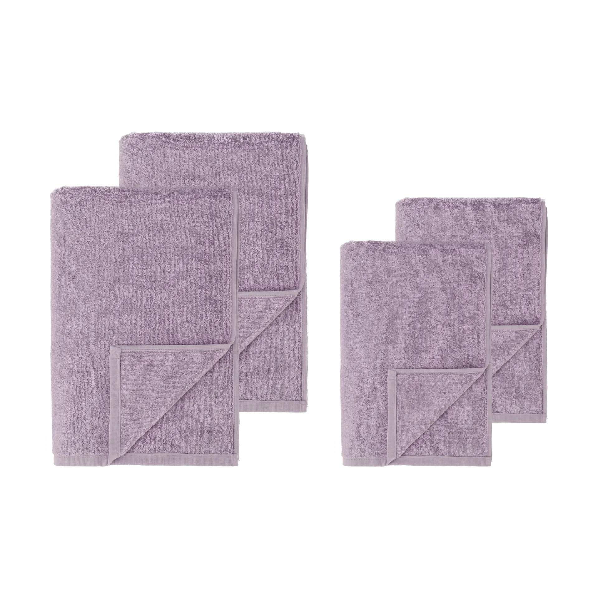 Scandi Living Set de serviettes Drift 4 pièces Violet