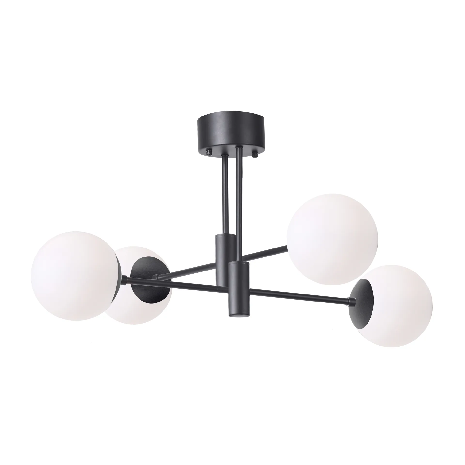 Scandi Living Solar loftslampe sort 73 cm Frosted hvid