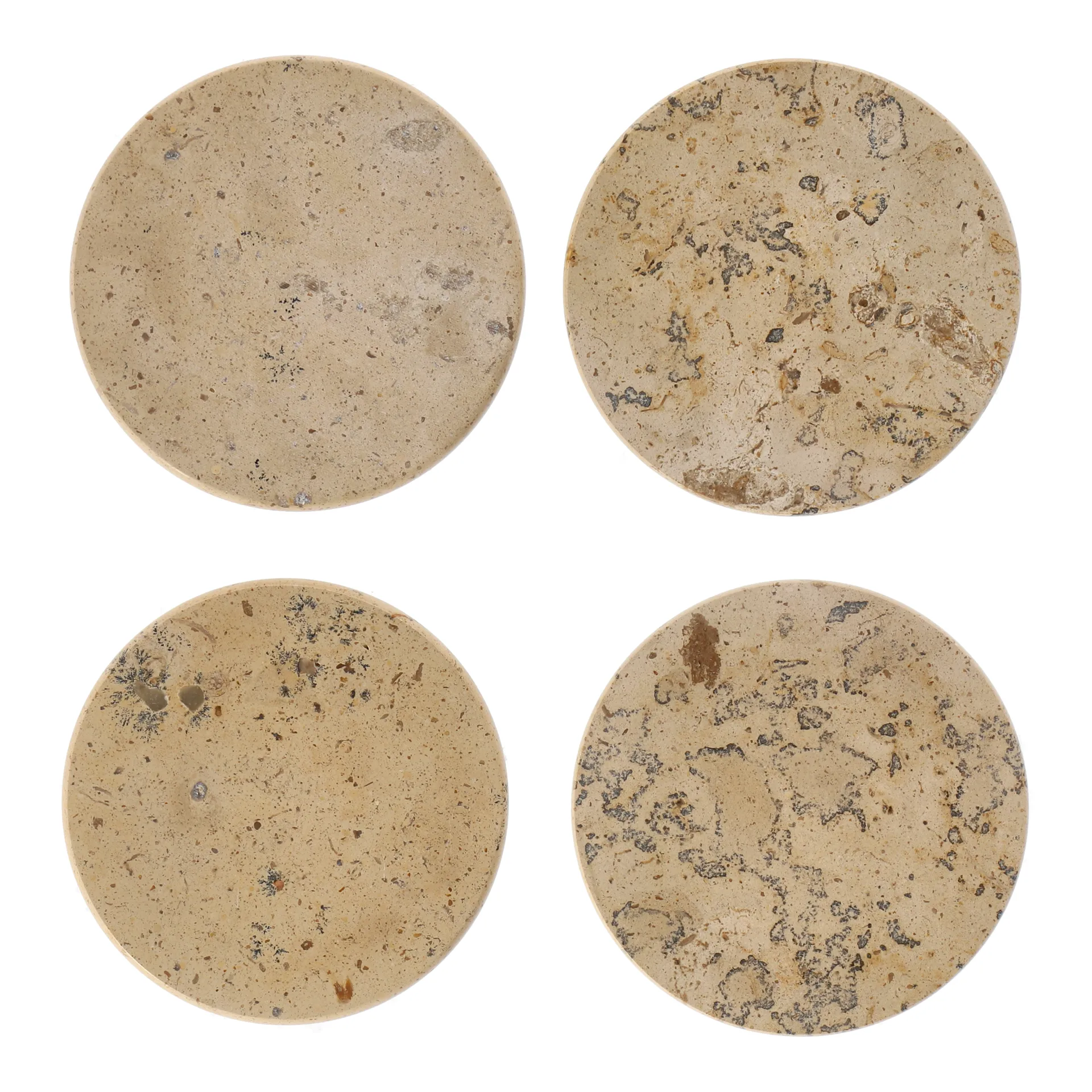 Scandi Living Sous-verres Ridge Ø 4 pièces Marbre