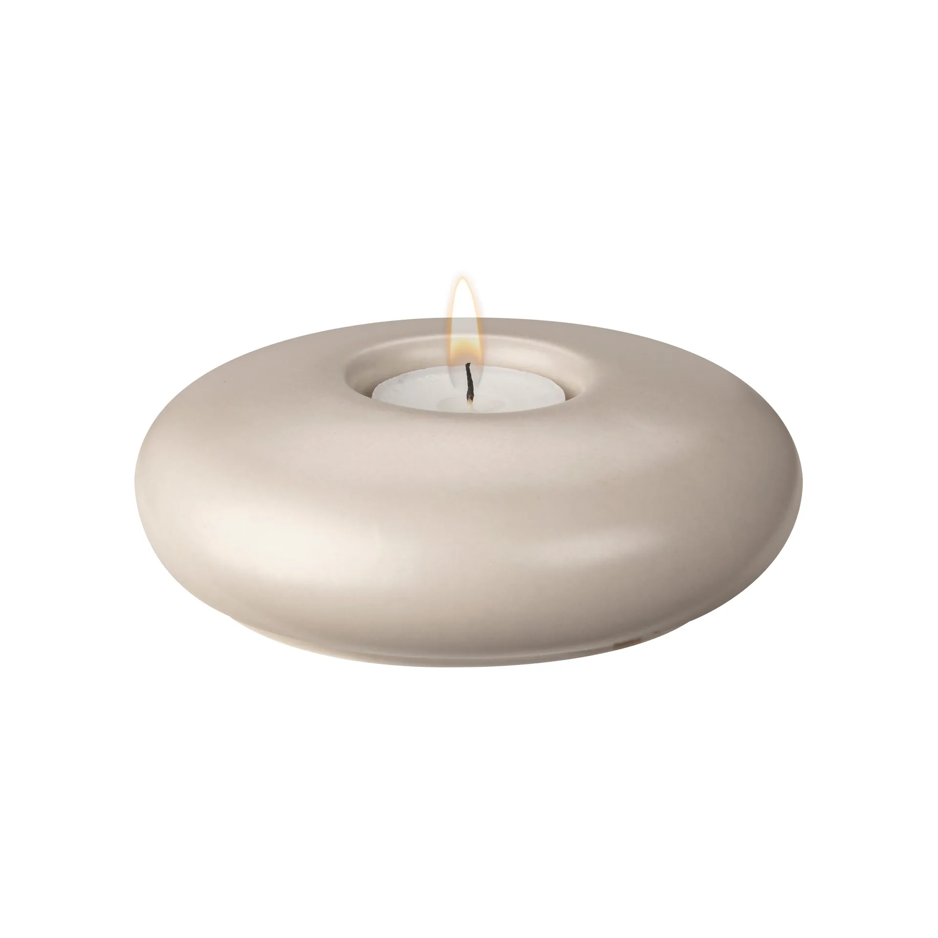 Scandi Living Stone fyrfadsstage Ø13 cm Beige