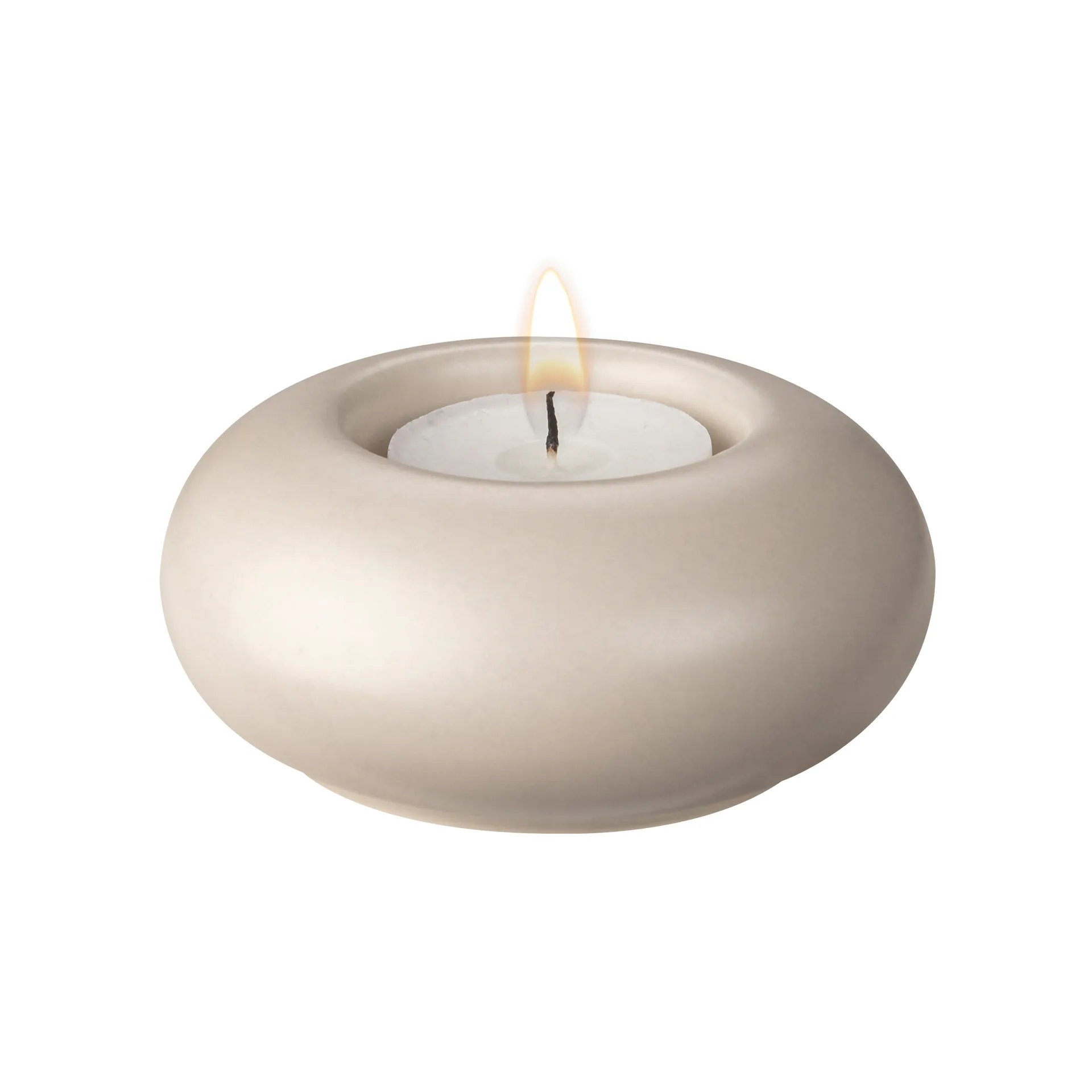 Scandi Living Stone fyrfadsstage Ø9 cm Beige