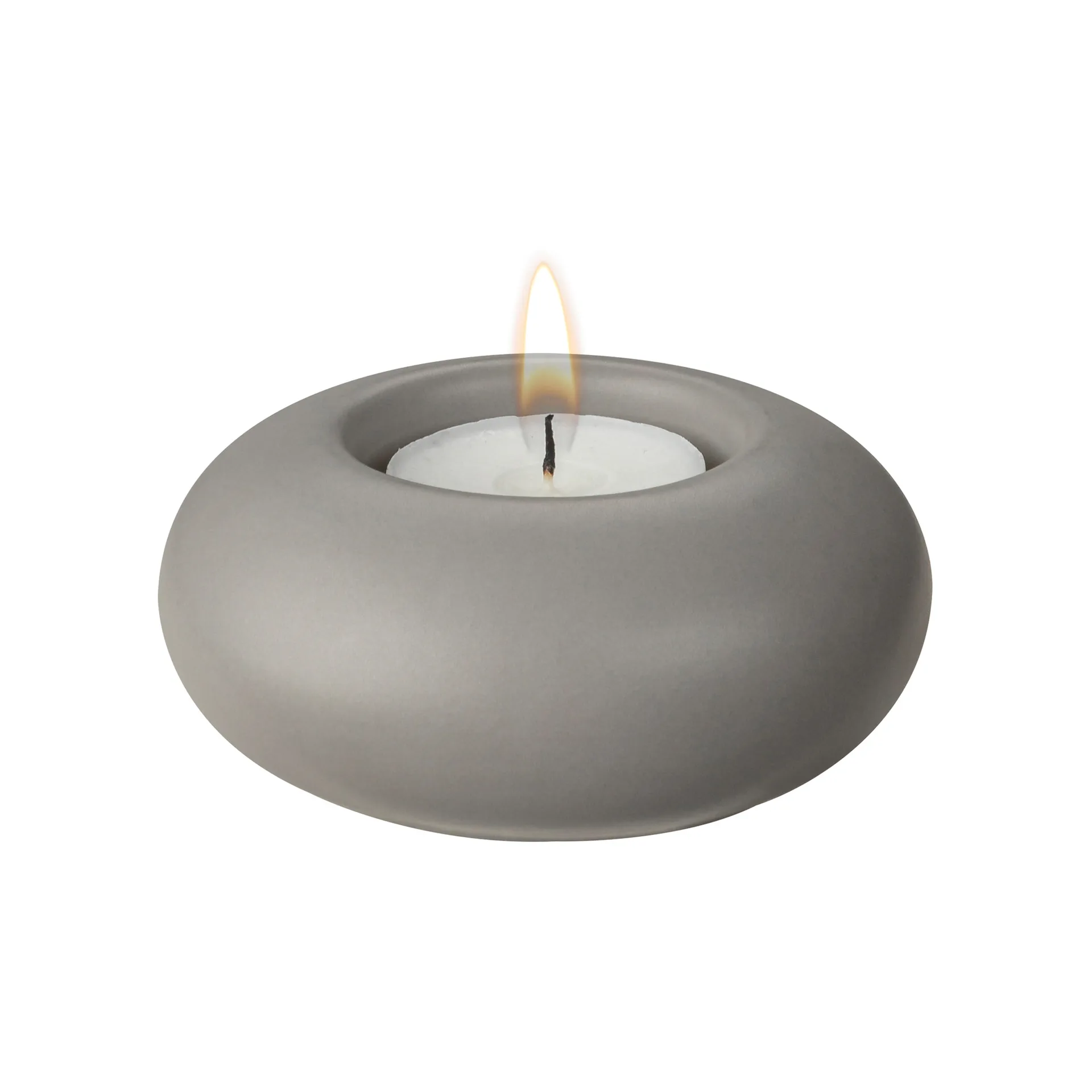 Scandi Living Stone fyrfadsstage Ø9 cm Grå