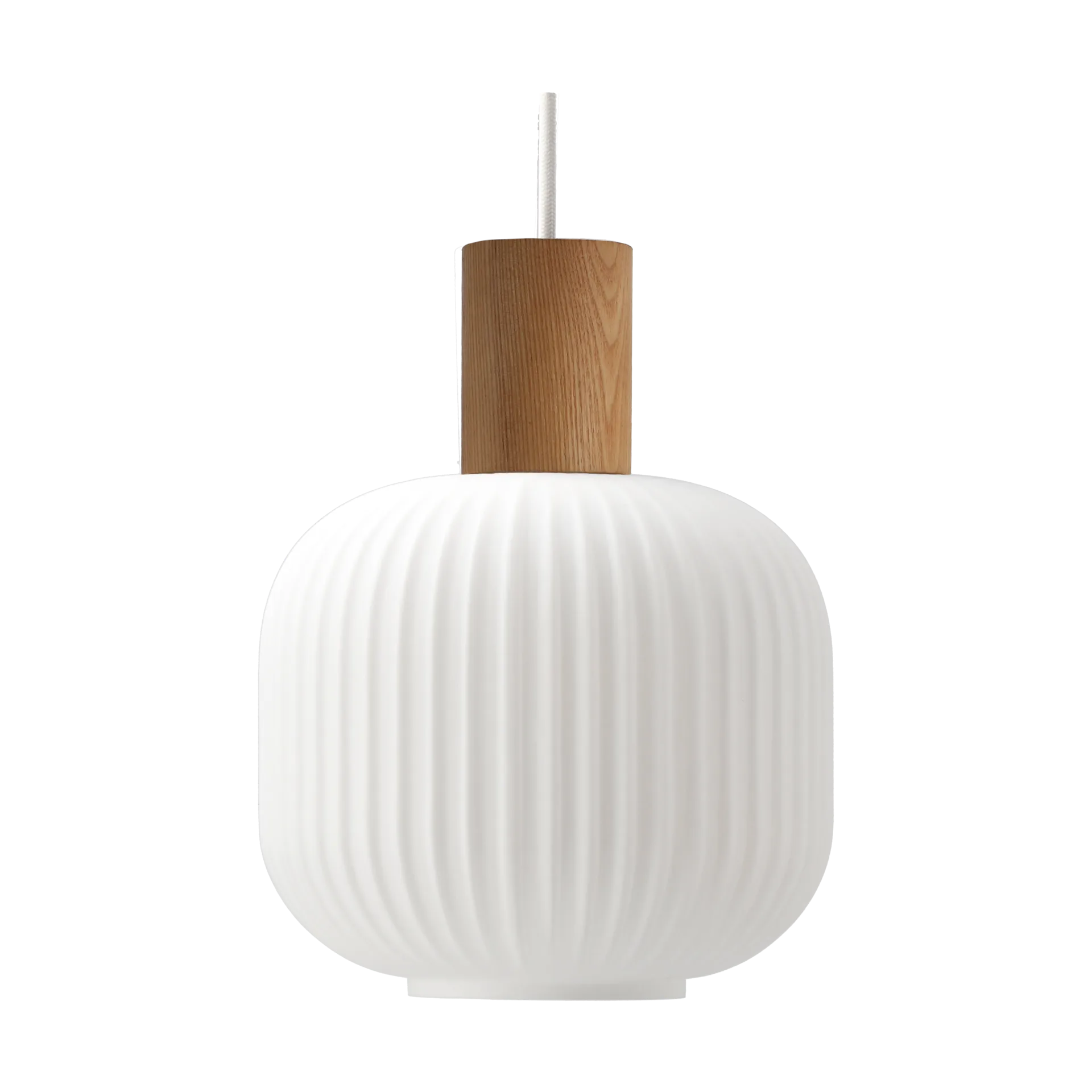 Scandi Living Suspension Fair Ø Verre dépoli – frêne