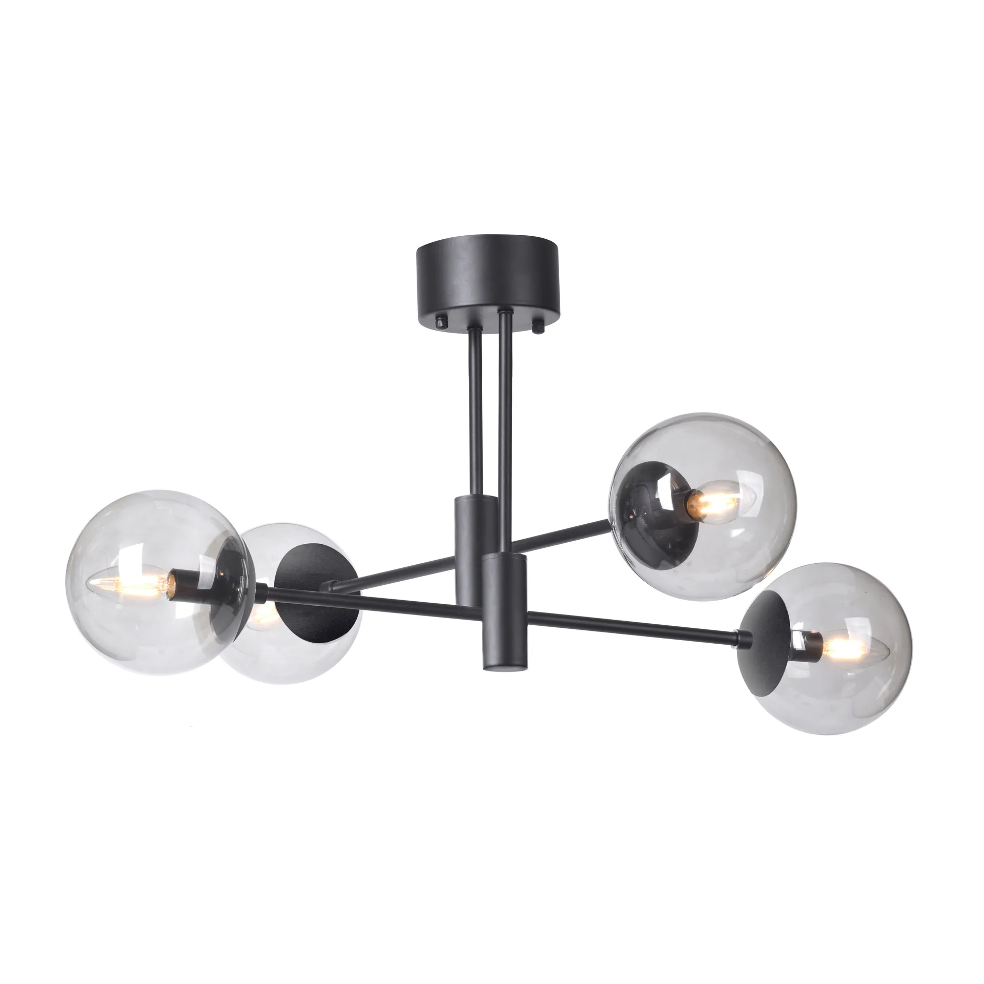 Scandi Living Suspension Solar noir Gris fumée