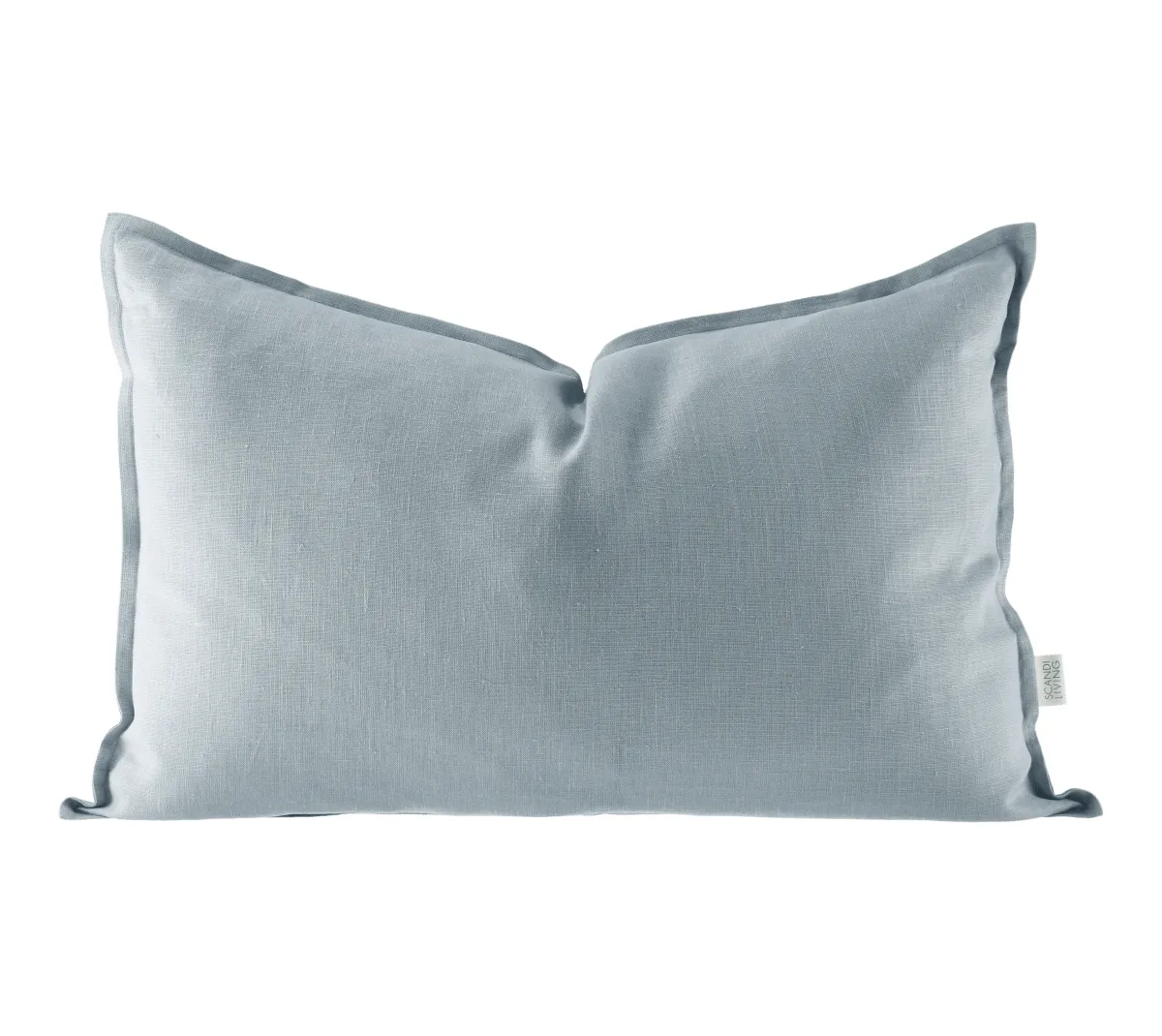 Scandi Living Taie d'oreiller en lin Calm cm Bleu ciel
